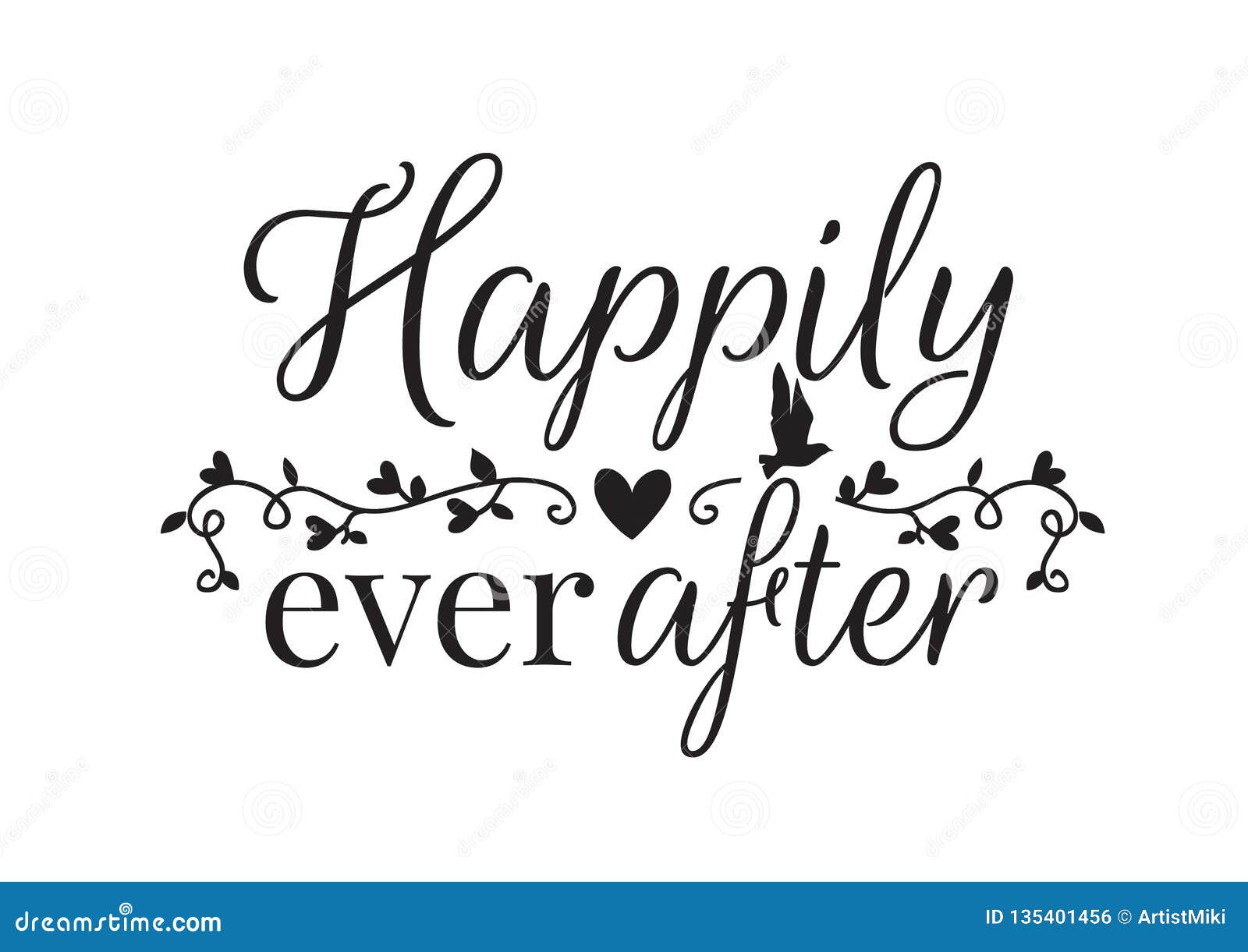 wall decals, happily ever after, wording 