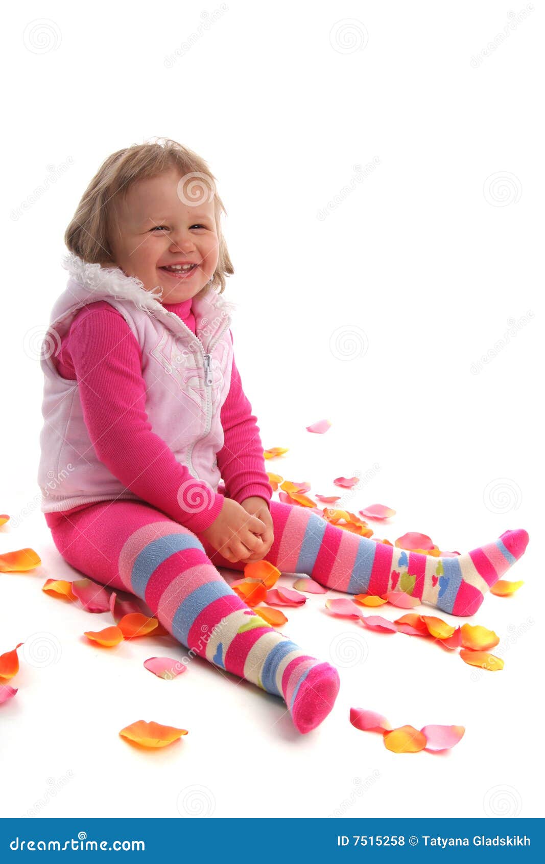 Happiness little girl stock photo. Image of human, baby 7515258