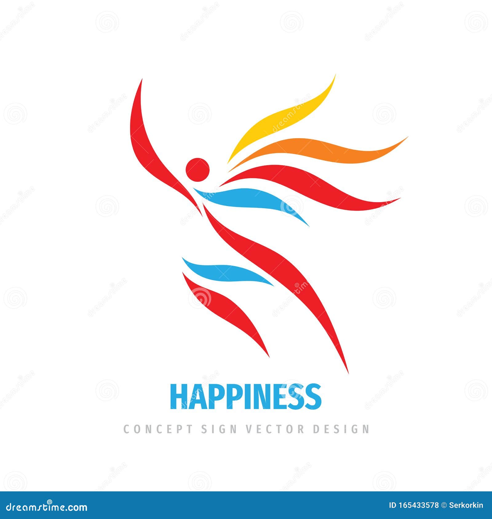 Positive People - Creative Logo Sign For Sport Club, Health Center, Music  Festival Etc. Abstract Human Figure - Vector Logo Sign Illustration. Human  Character Logo. Vector Logo Template. Human Icon. Royalty Free