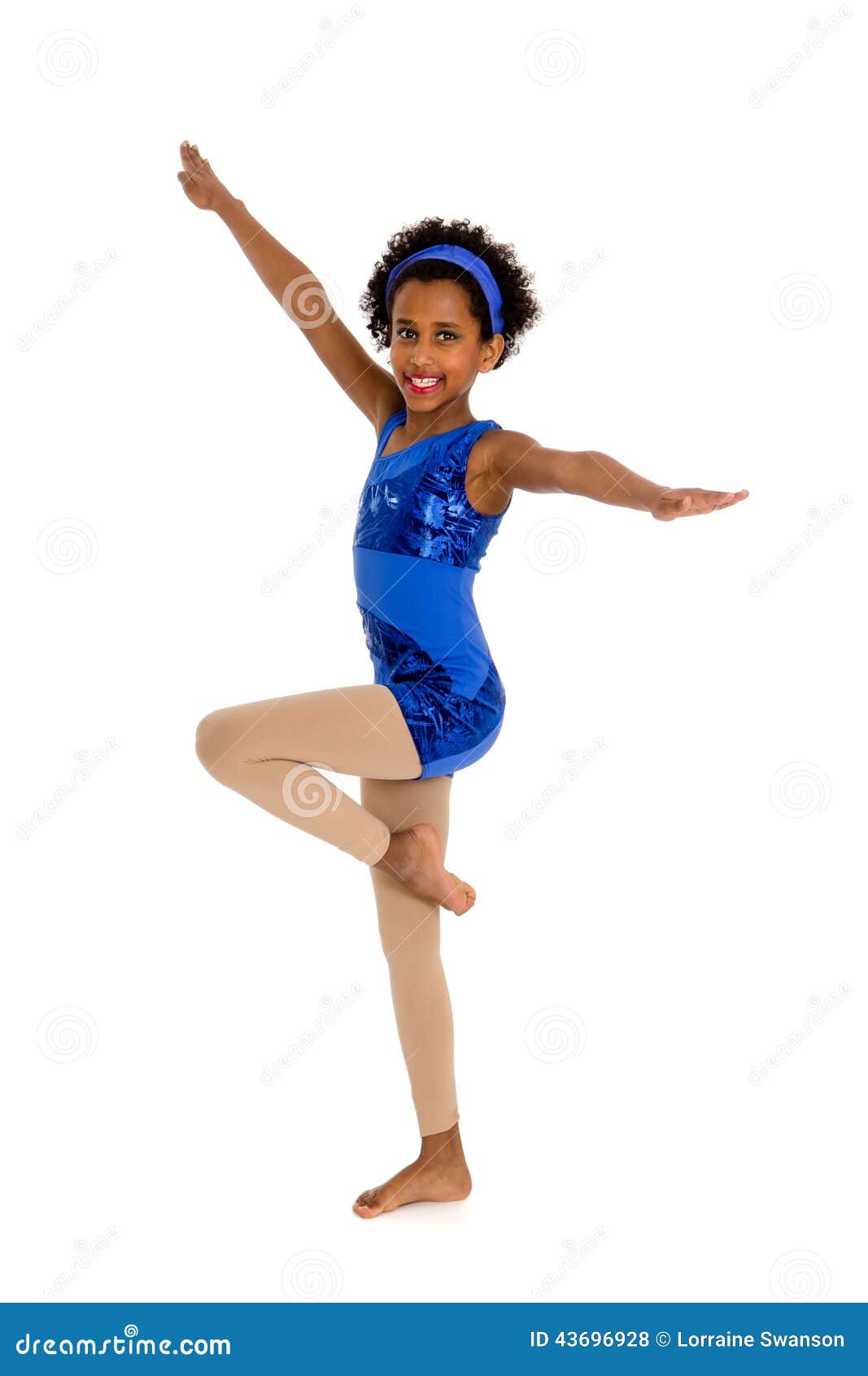 Happy Acro Dancer Child With Legs In Retire Stock Photo - Image: 43696928