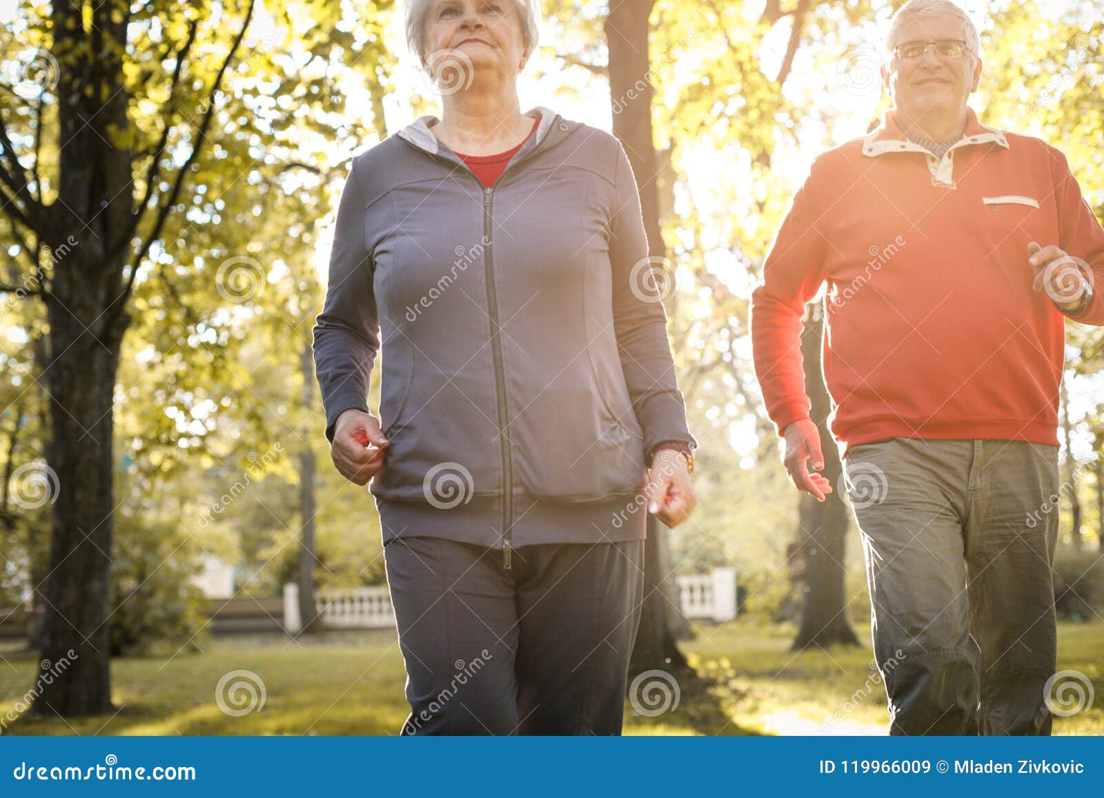 Active Seniors Couple Having Recreation Together in Park. Stock Image ...