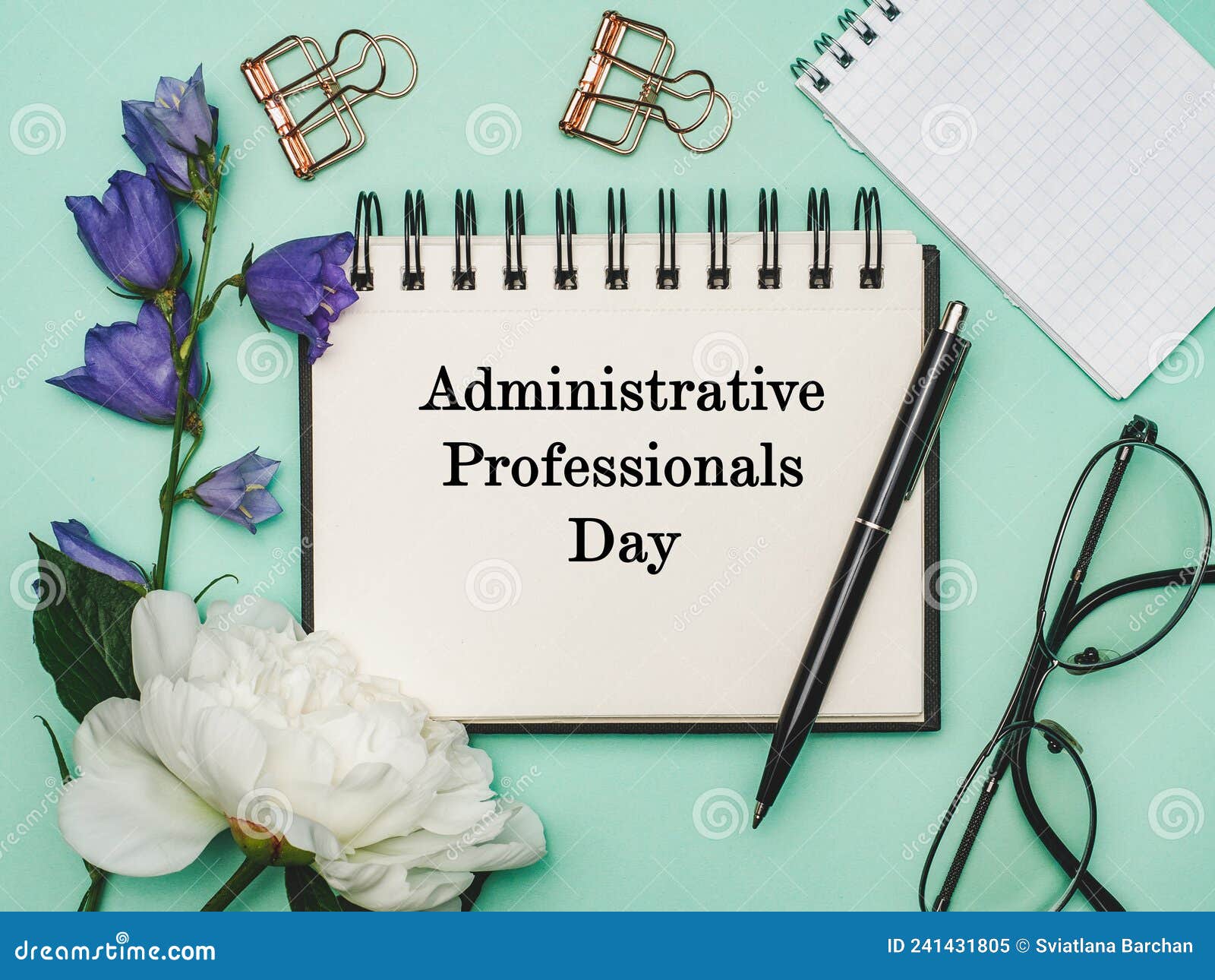 happy administrative professionals day. greeting card. close-up