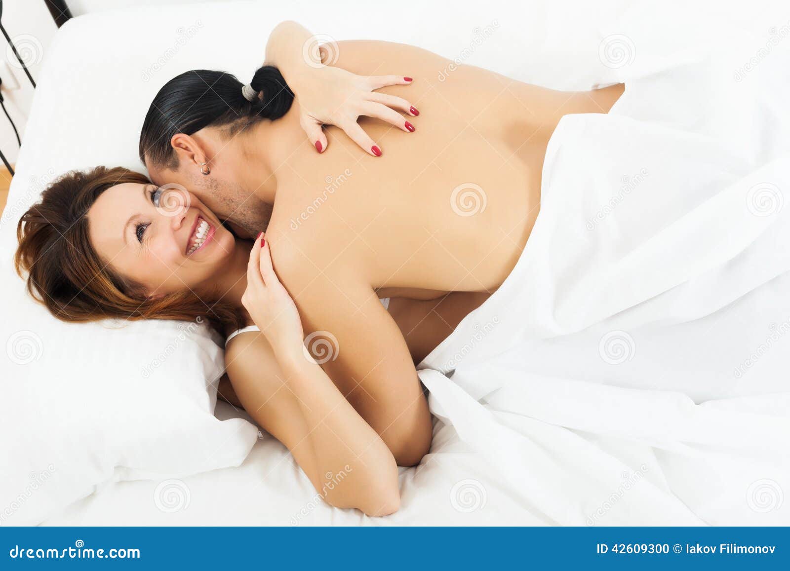 Happy Adult Couple Having Sex Stock Photo picture
