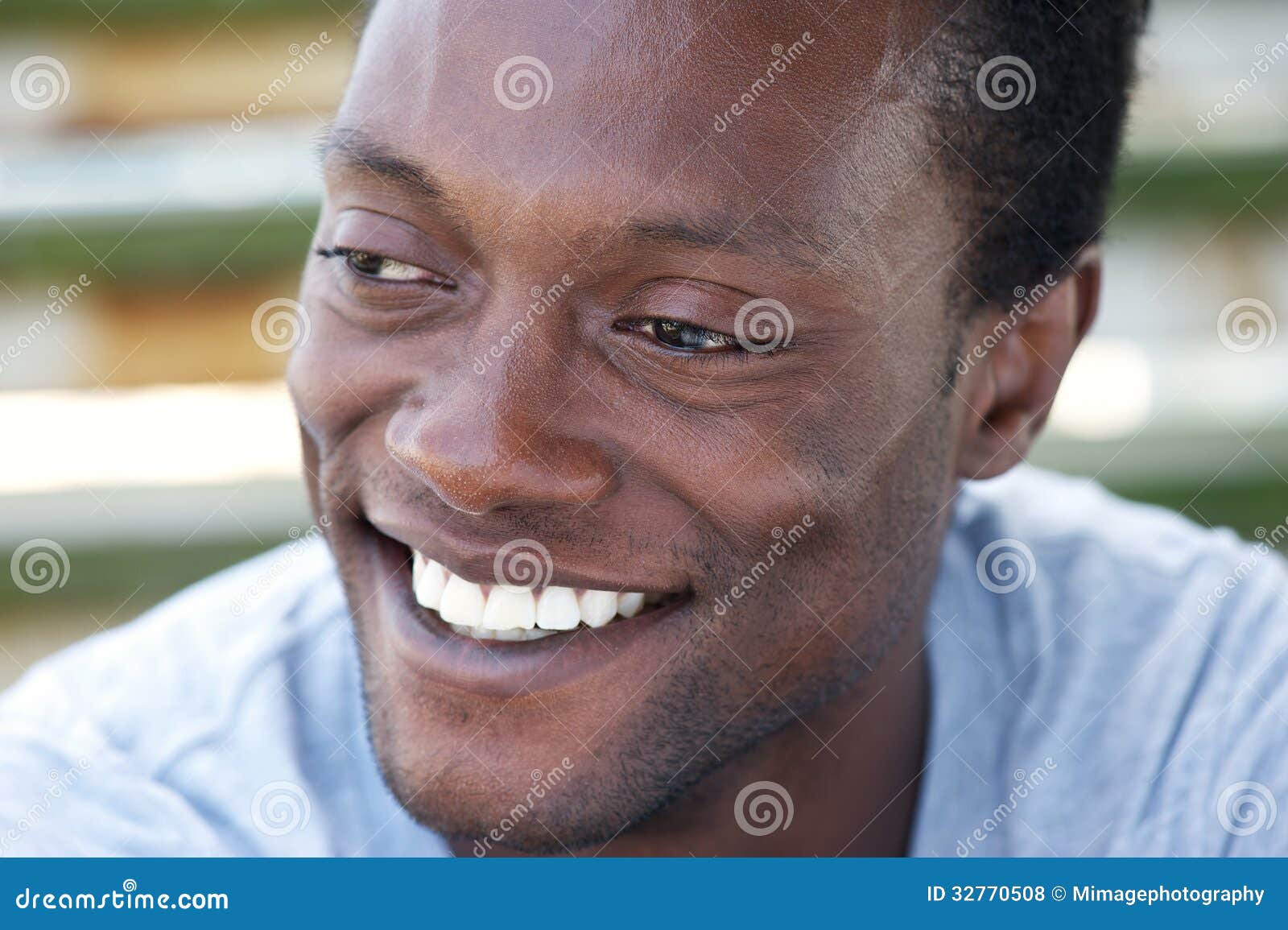 Happy African American Man With A Beautiful Smile Stock 