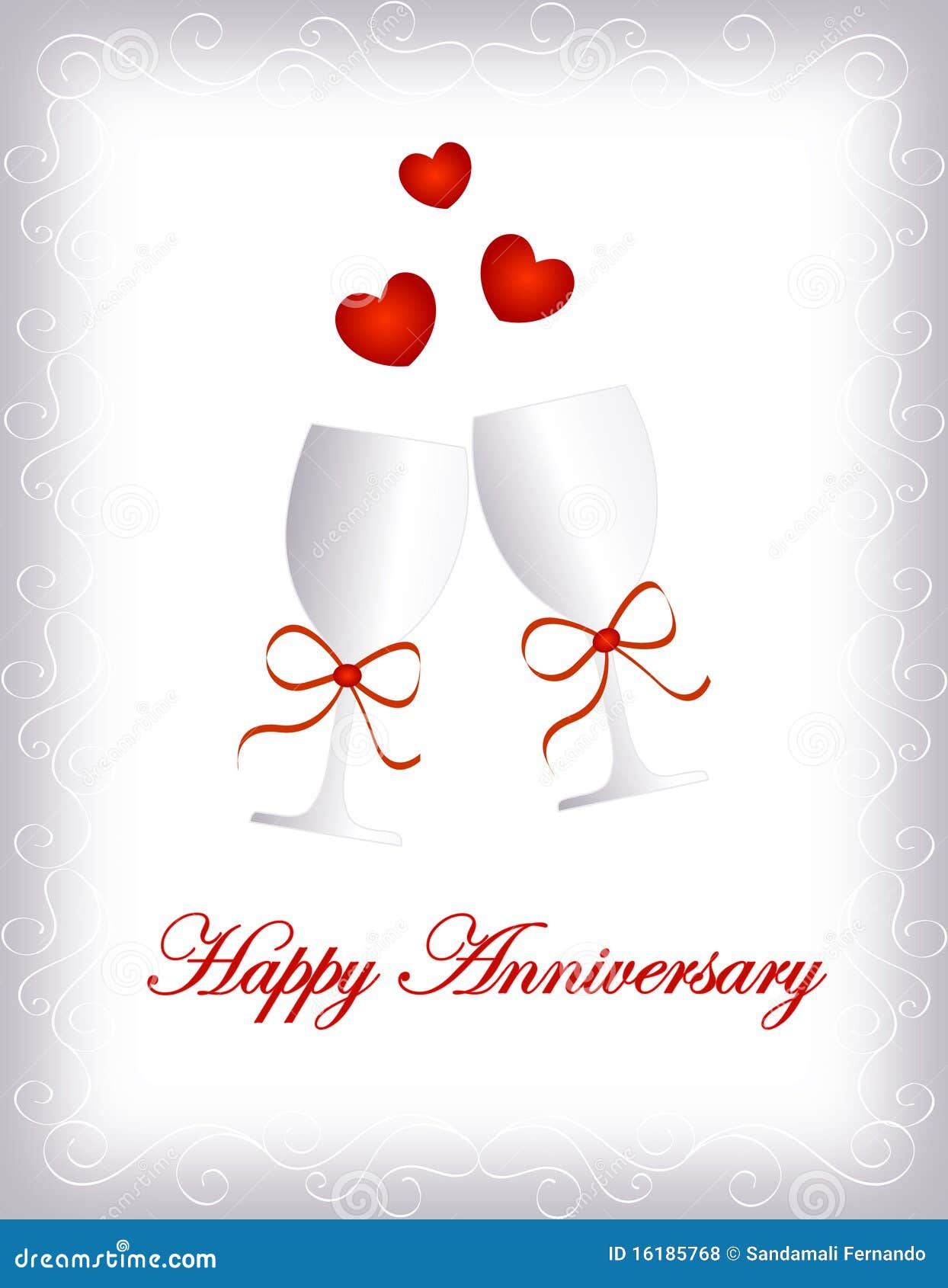 happy anniversary stock illustration. illustration of heart