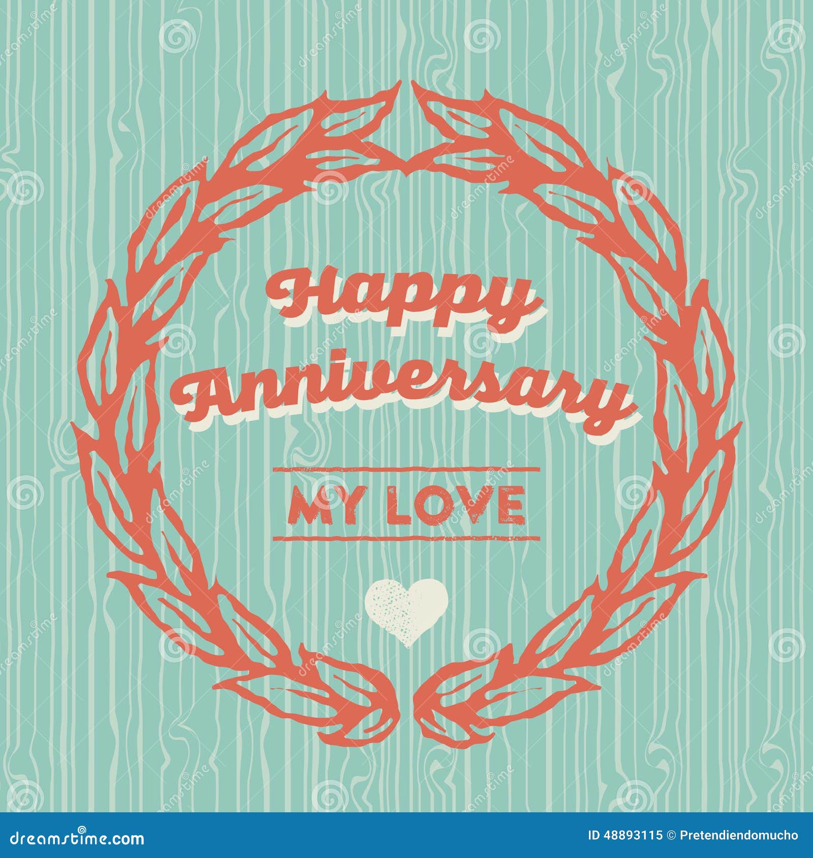 Happy Anniversary card stock vector. Illustration of celebration With Anniversary Card Template Word