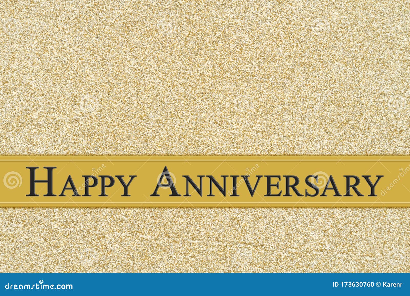 Happy Anniversary Gold Greeting Card Stock Photo Image of greeting