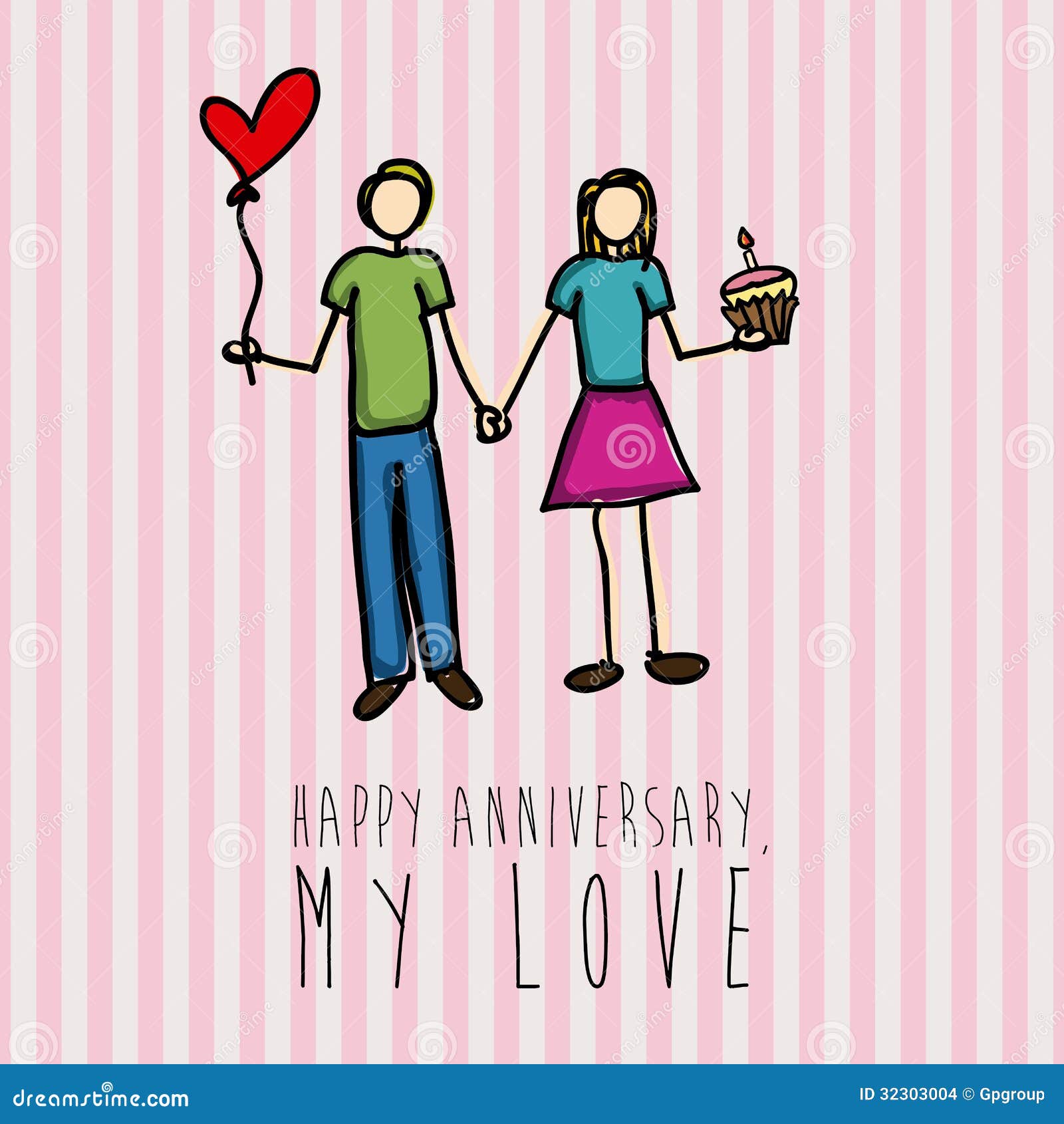 Happy anniversary stock vector. Illustration of happy - 32303004