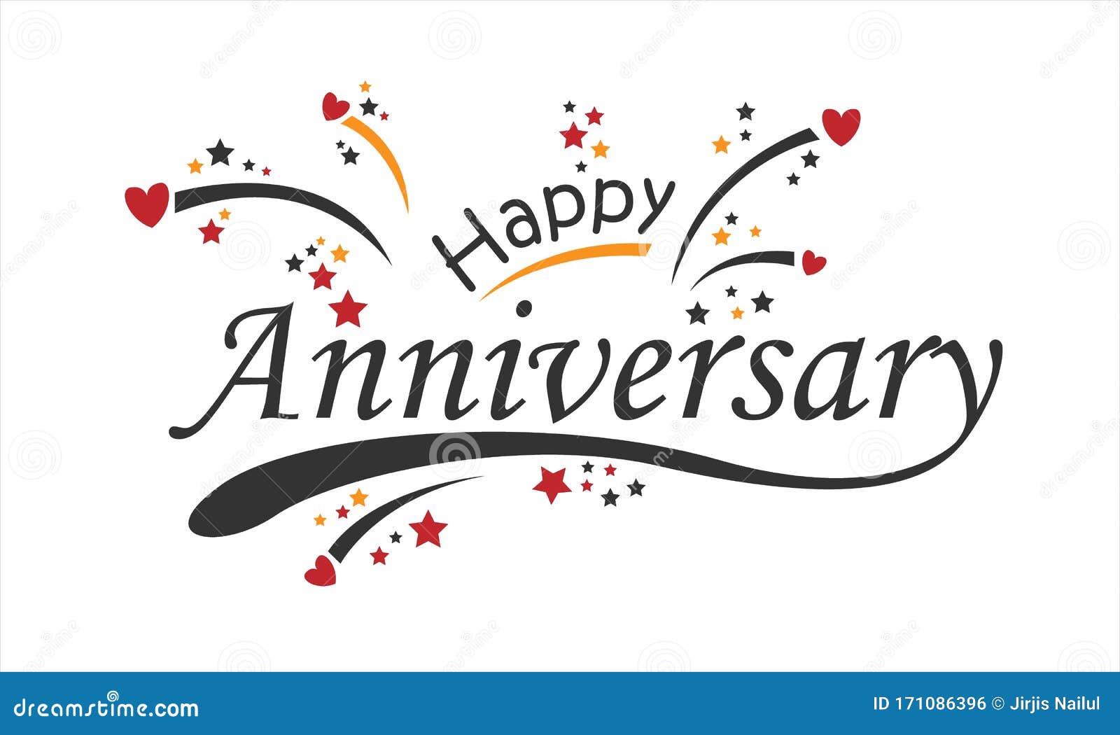 Happy Anniversary Road Sign Illustration Design Royalty-Free Cartoon