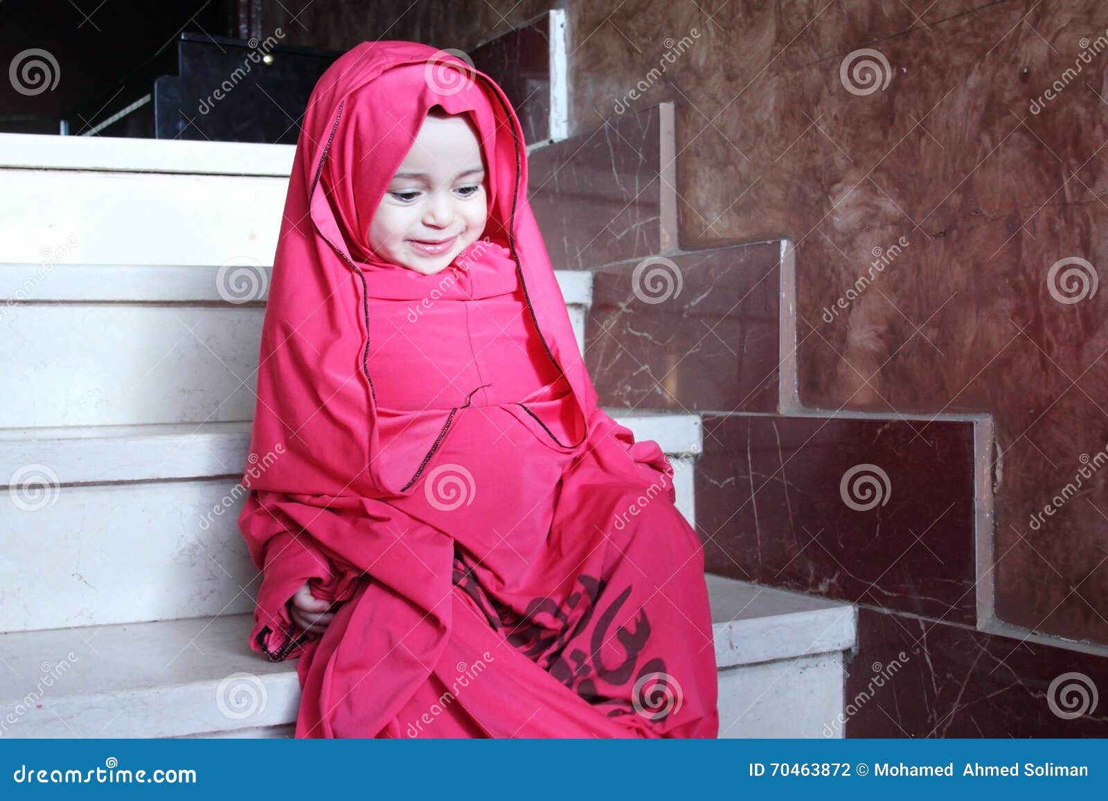 Happy Arab Egyptian Muslim Baby Girl Stock Photo - Image of ...