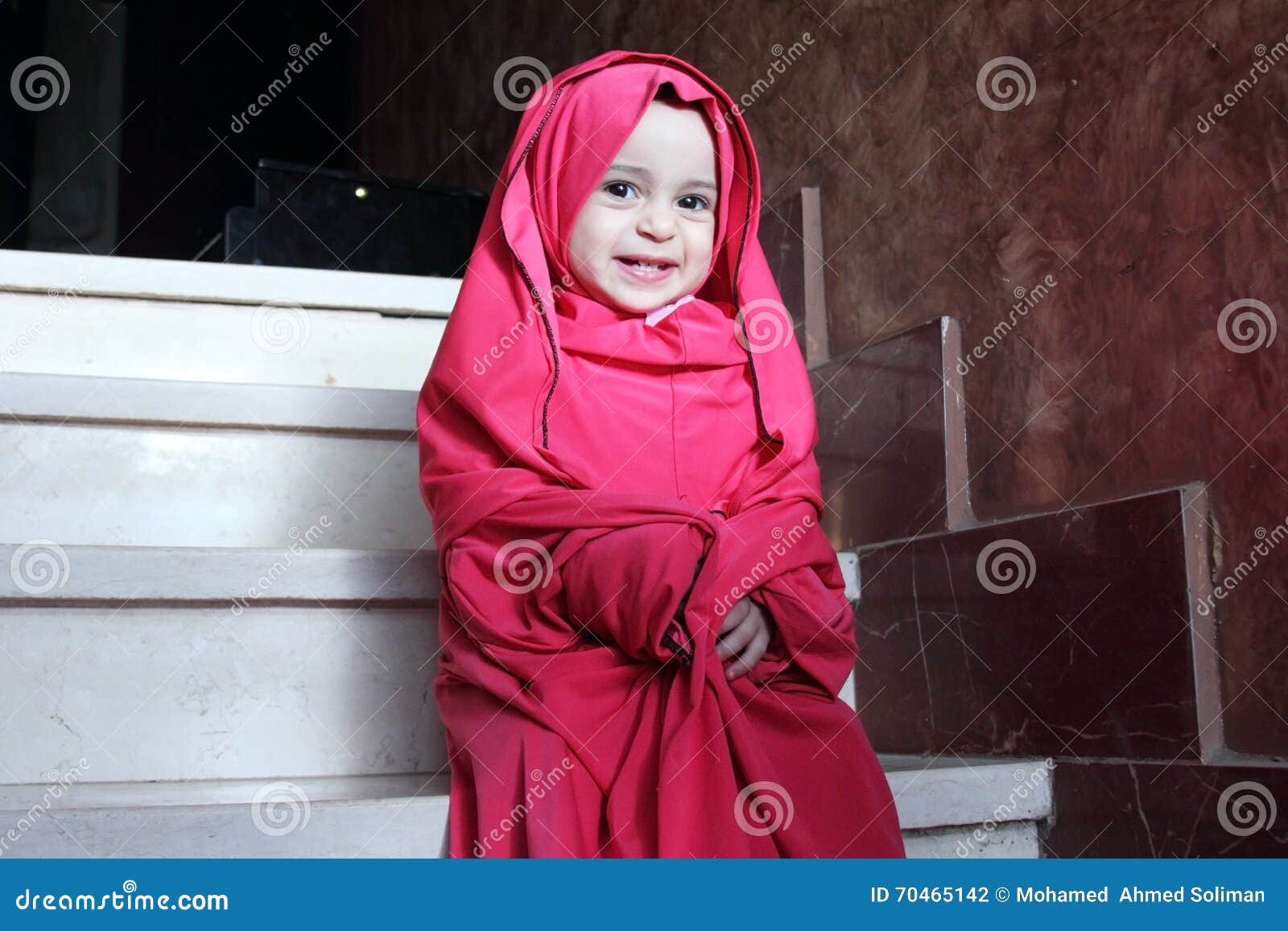 Happy Arab Egyptian Muslim Baby Girl Stock Photo - Image of baby ...