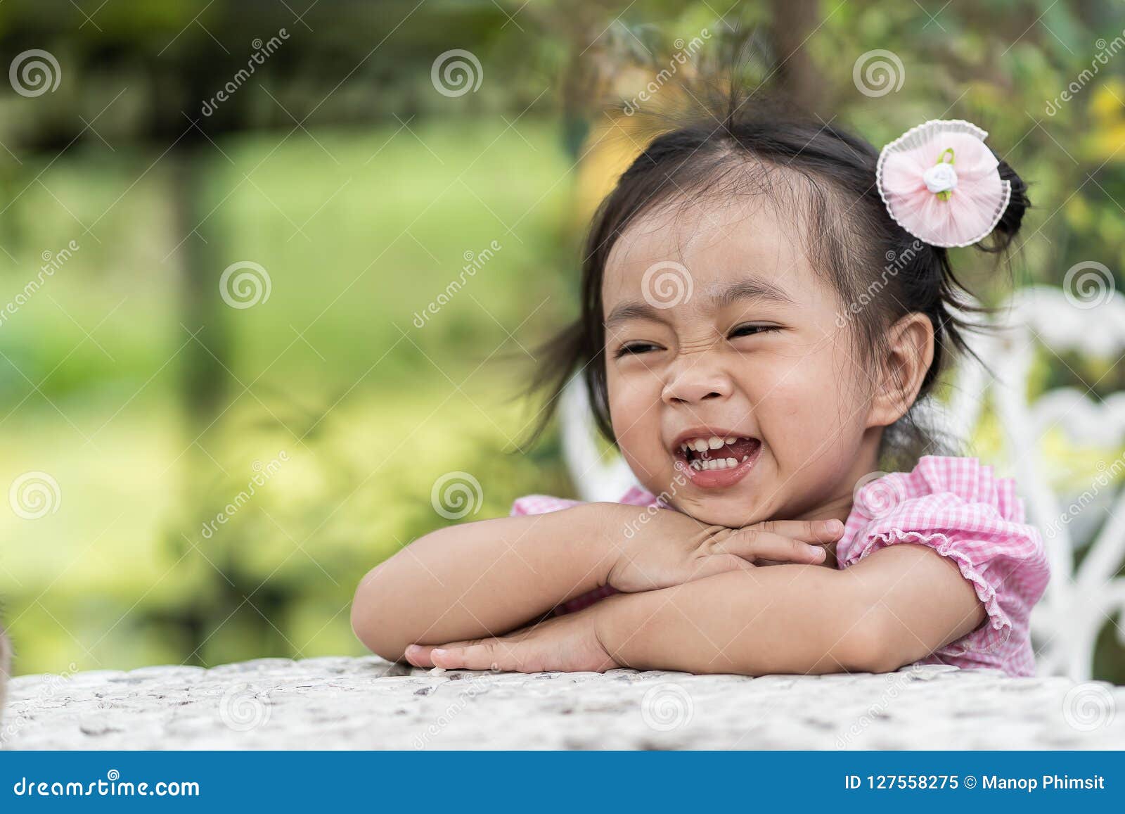 Asian Girl are Laughing and Happily. Stock Image - Image of face ...