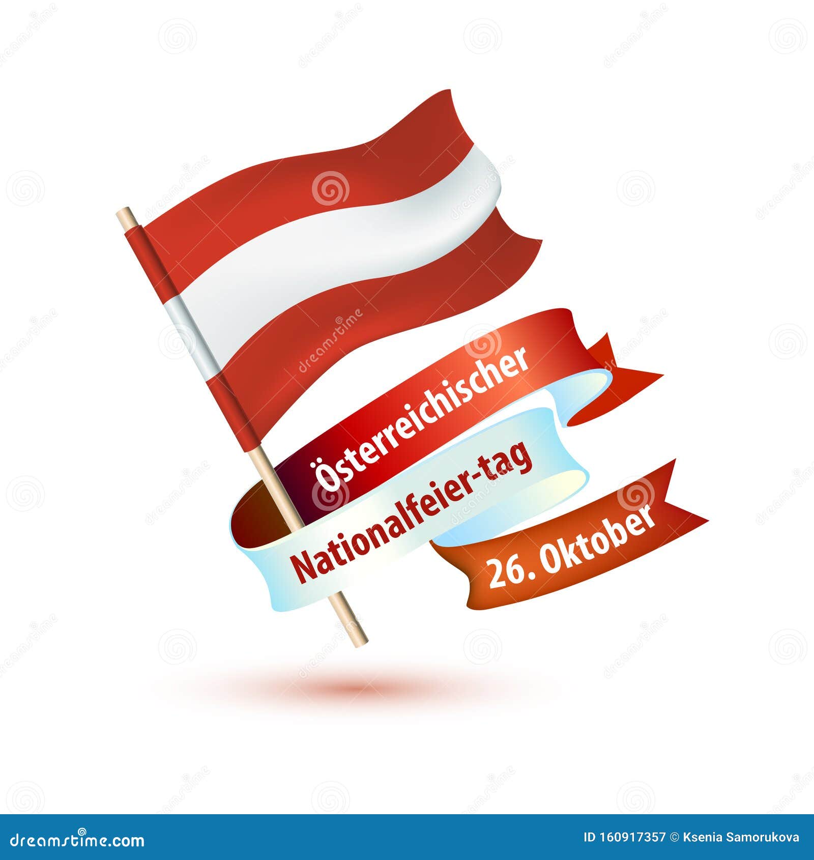 Happy Austria Day. 26. October. German Language. Austrian Flag Stock ...