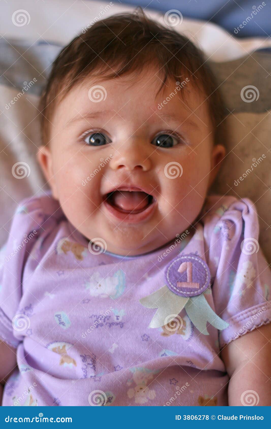 Happy baby stock photo. Image of laugh, tiny, ecstatic 3806278