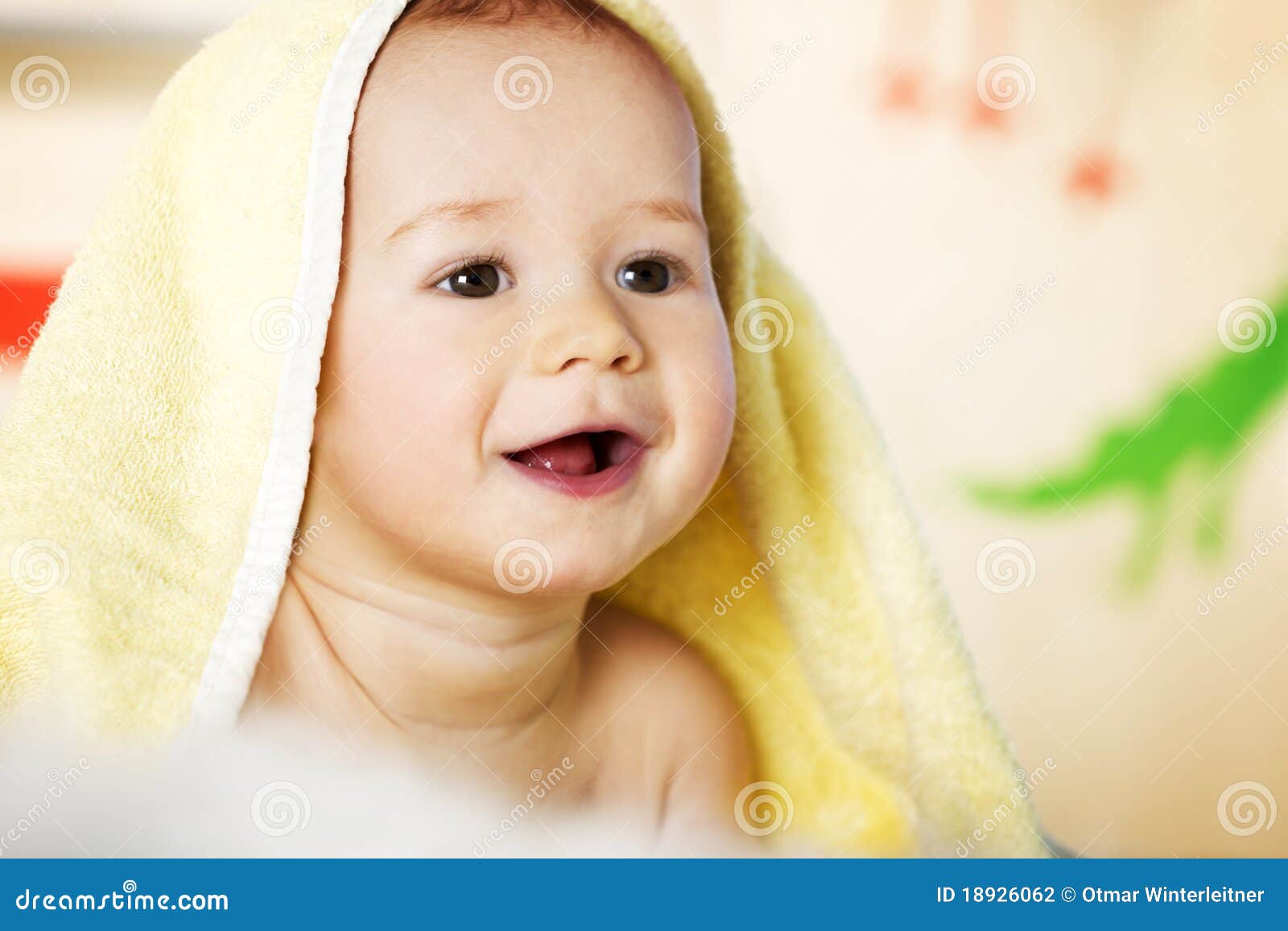 Baby under blanket stock image. Image of cheerful, happy 