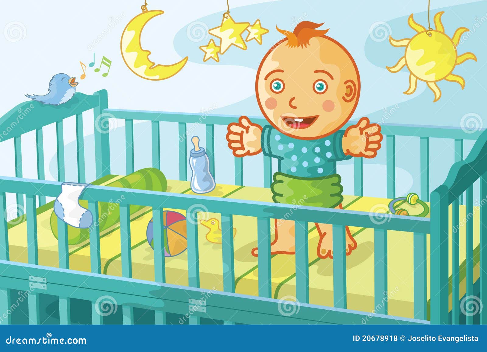 Cartoon Baby Crib Stock Illustrations – 2,750 Cartoon Baby Crib Stock  Illustrations, Vectors & Clipart - Dreamstime