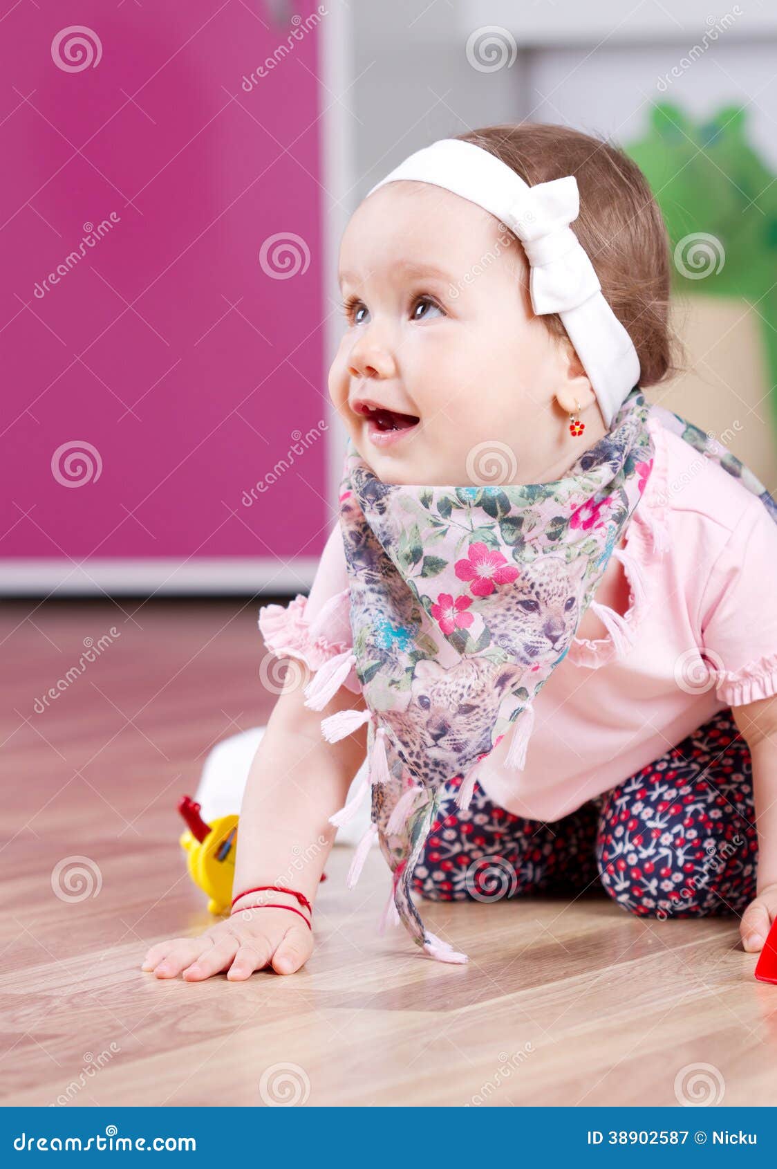 Happy baby girl expression stock image. Image of funny 38902587