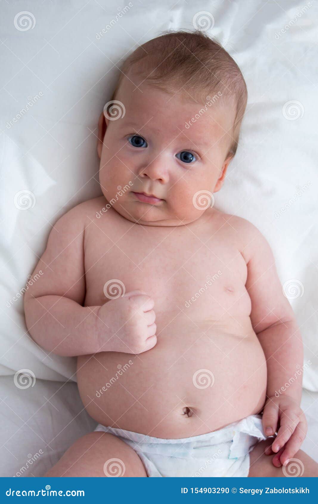 Beautiful Baby Girl Under Blanket Stock Image - Image of 