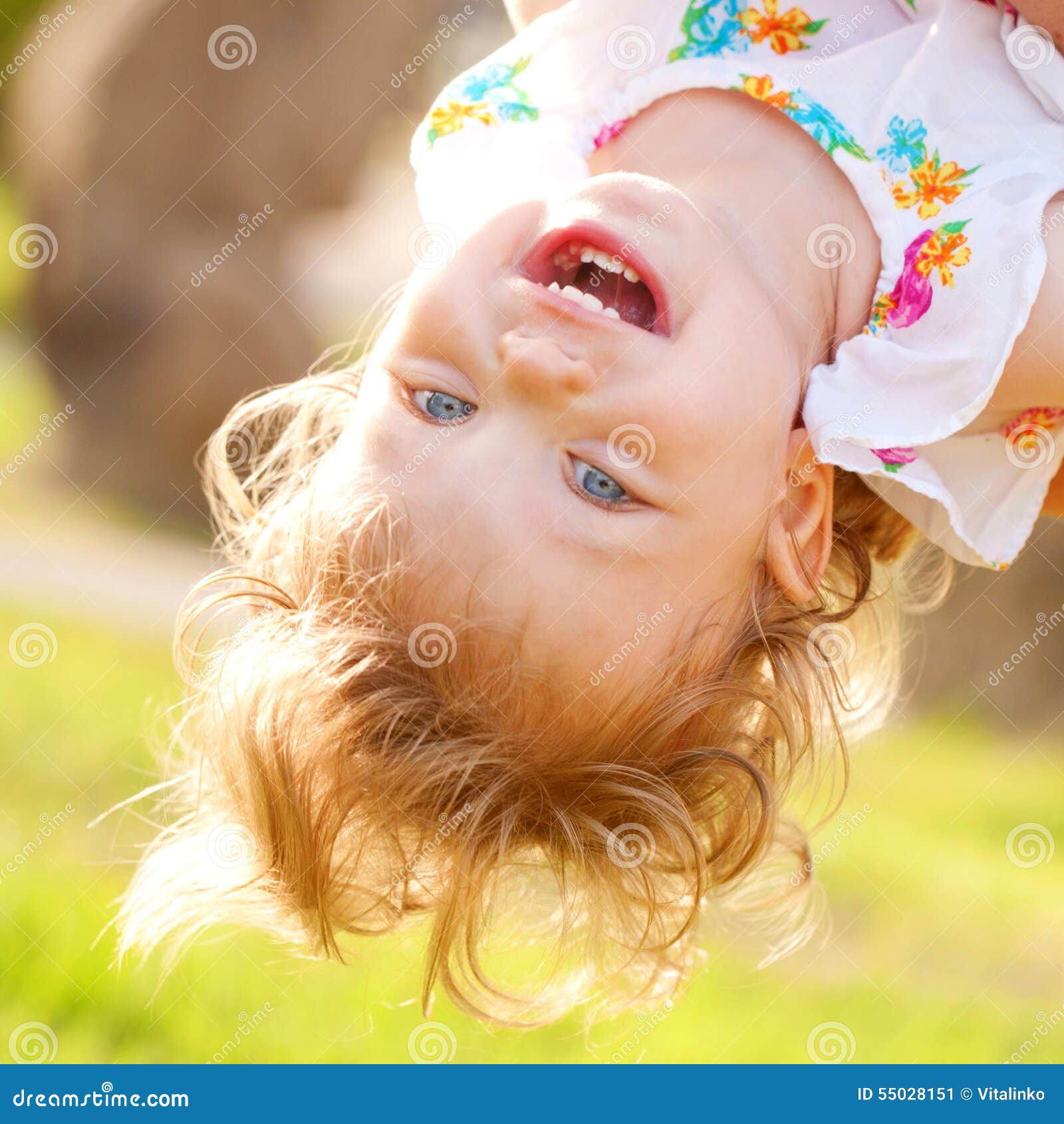 Happy Baby Playing Upside Down. Stock Image Image of lifestyles, copy 55028151