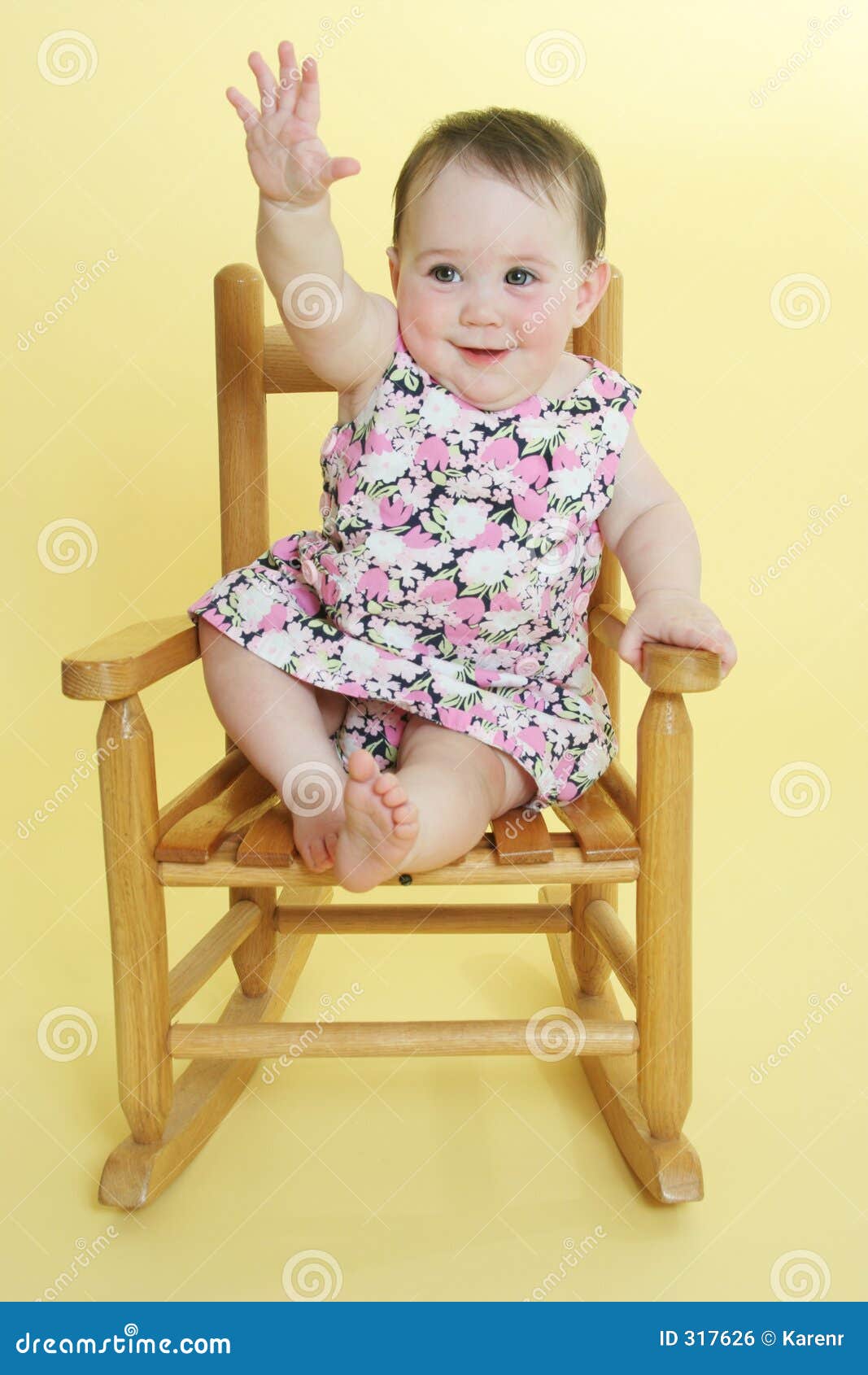 Happy Baby Raising Hand Royalty Free Stock Image - Image ...