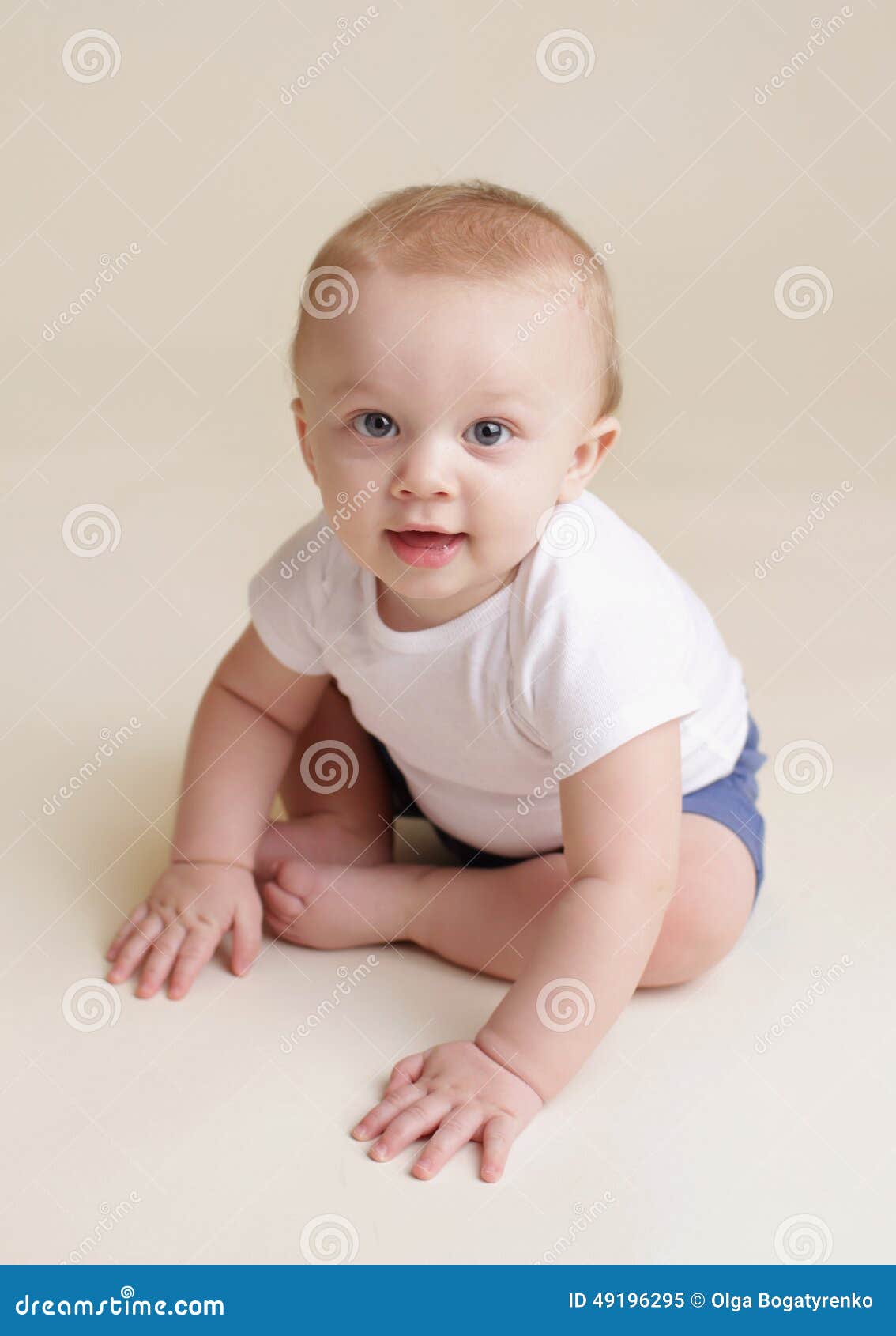 Happy Baby Sitting stock image. Image of strong, smiling - 49196295