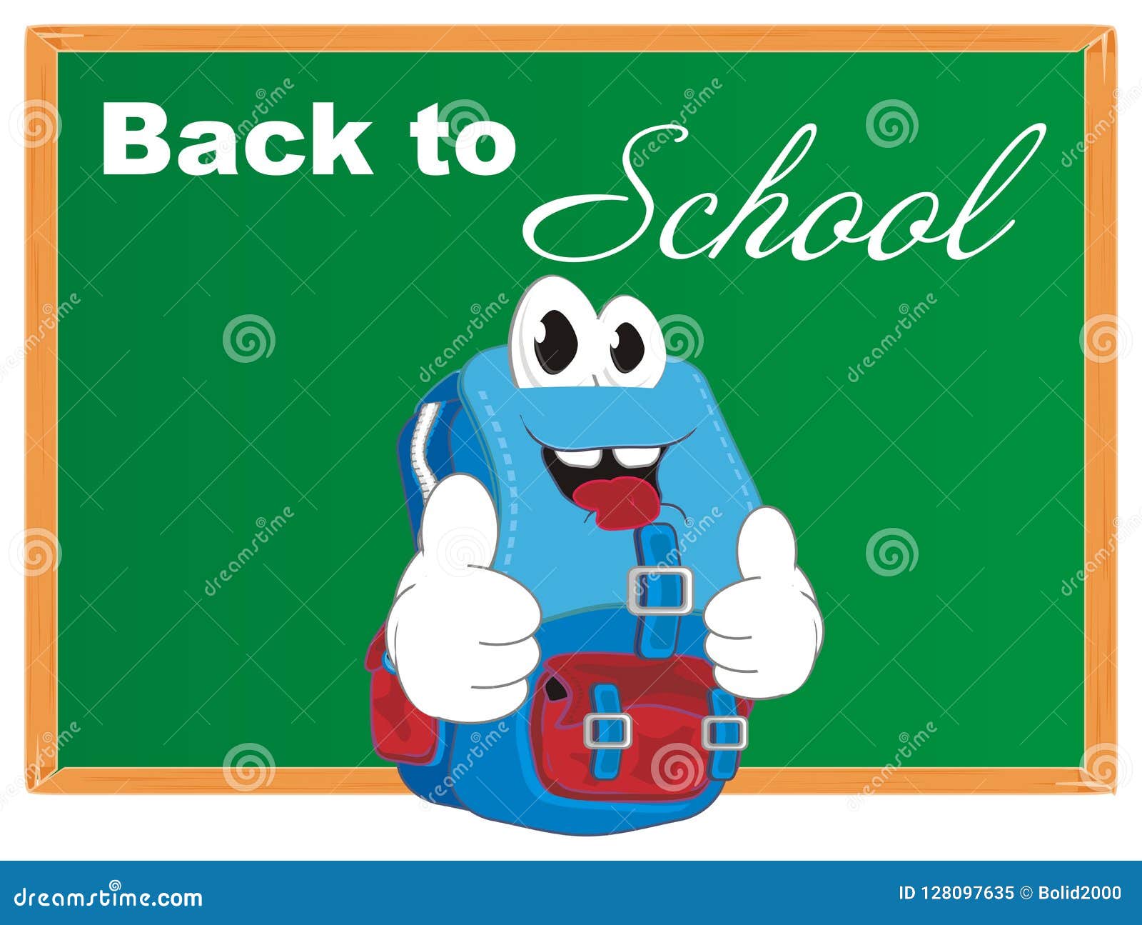 Happy Backpack Back To School Stock Illustration Illustration of show