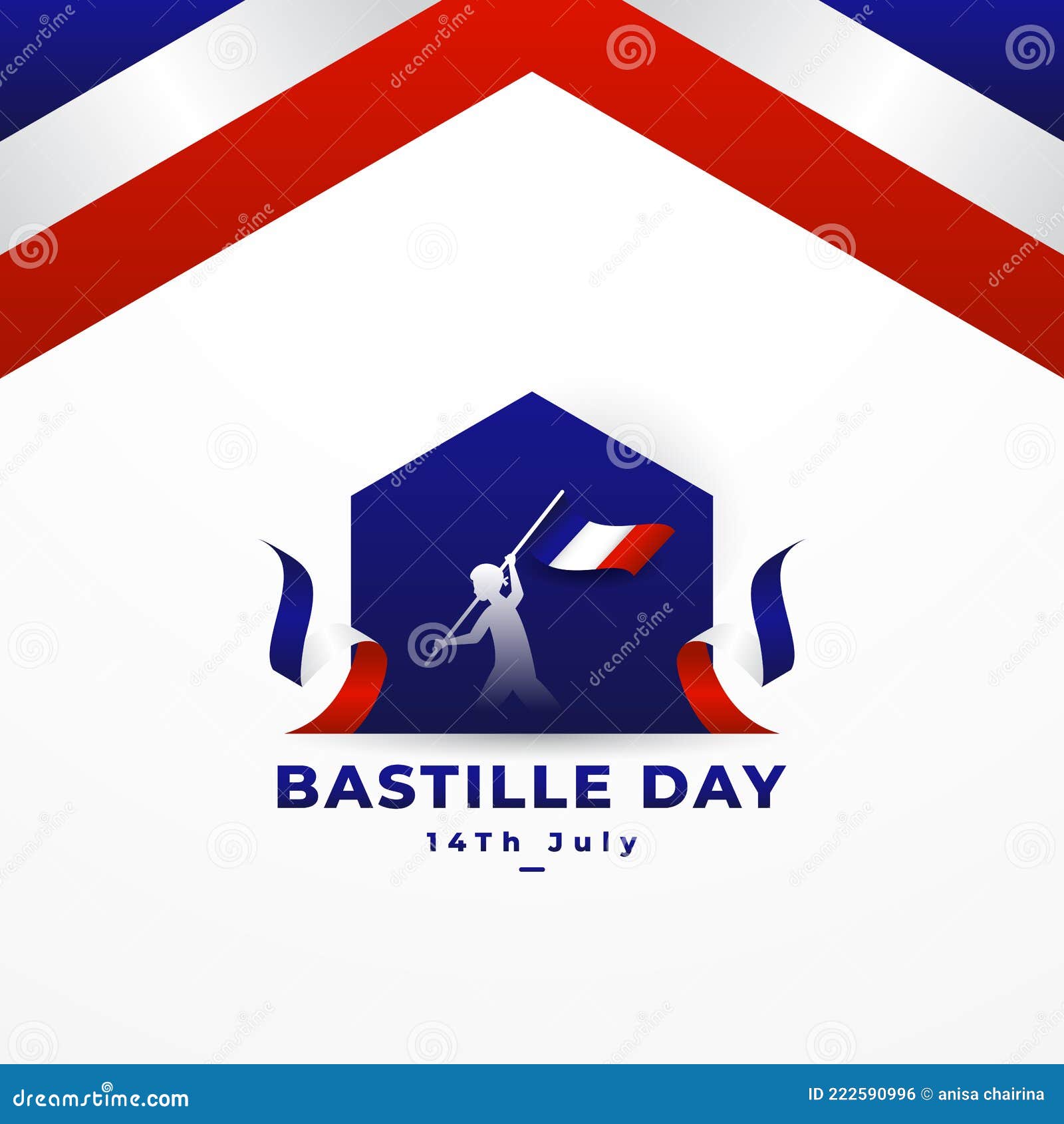 Happy Bastille Day Background Design Stock Vector - Illustration of