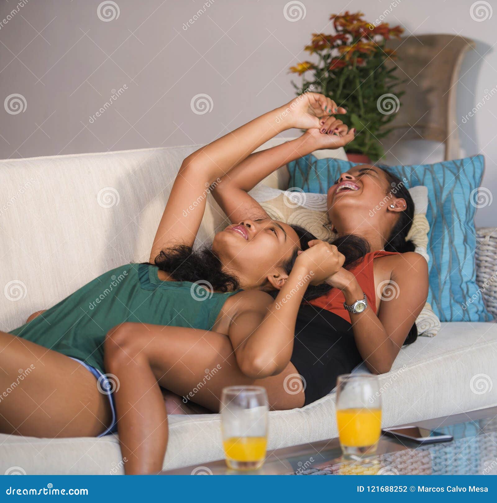 Nice Japanese lesbian broads having fun together