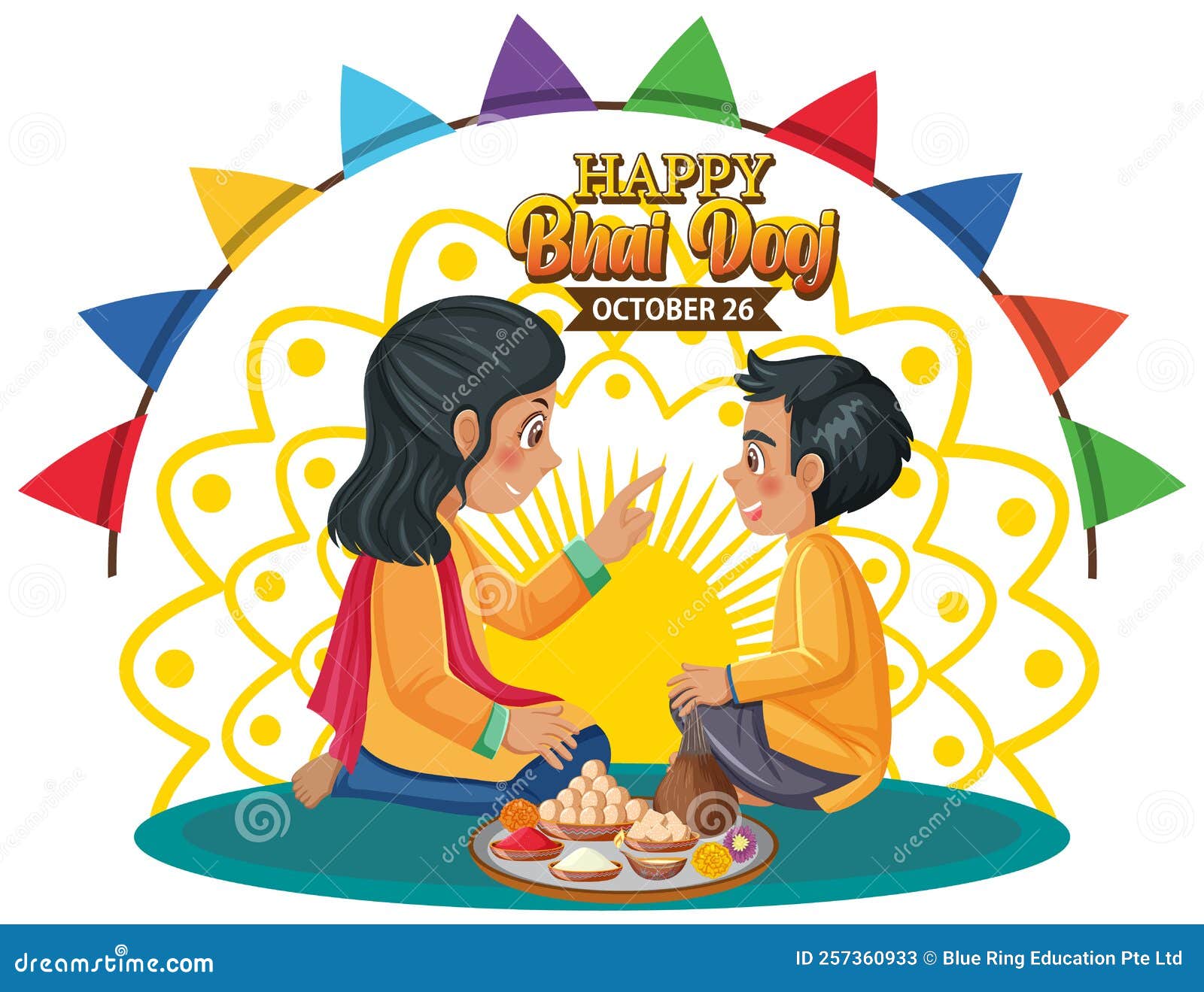 Bhai Duj 9 Coloring Page for Kids  Free Bhai Dooj Printable Coloring Pages  Online for Kids  ColoringPages101com  Coloring Pages for Kids