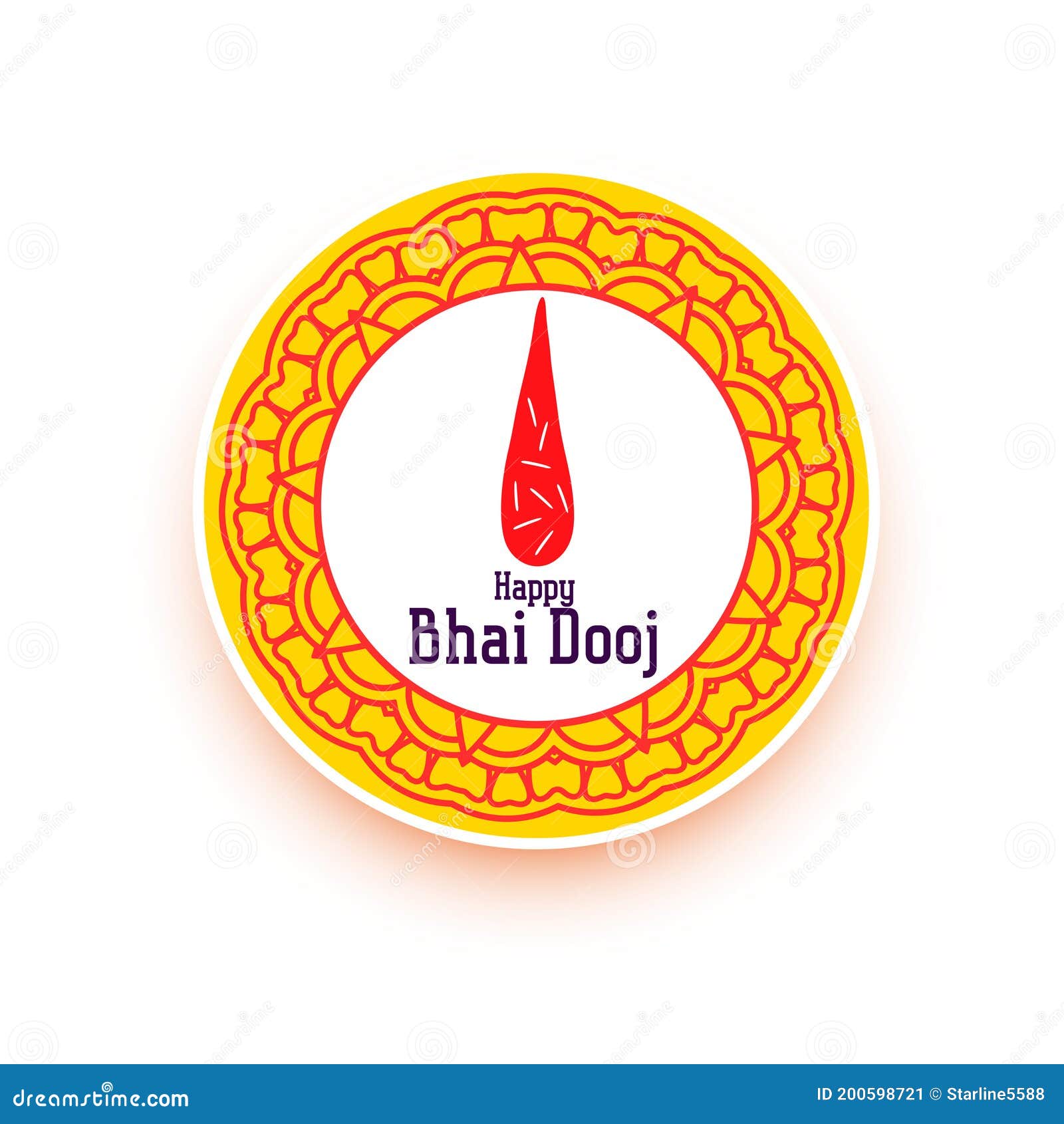 Happy Bhai Dooj Design for Indian Festival Stock Vector - Illustration ...
