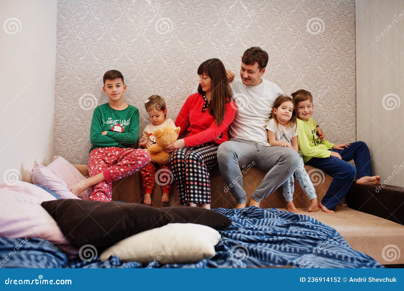 Four teens in one bed