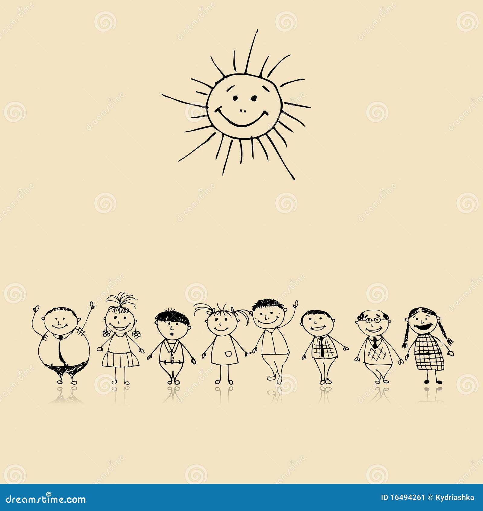 Big Family Taking Photo Together Vector Stock Vector (Royalty Free)  1394486114 | Shutterstock