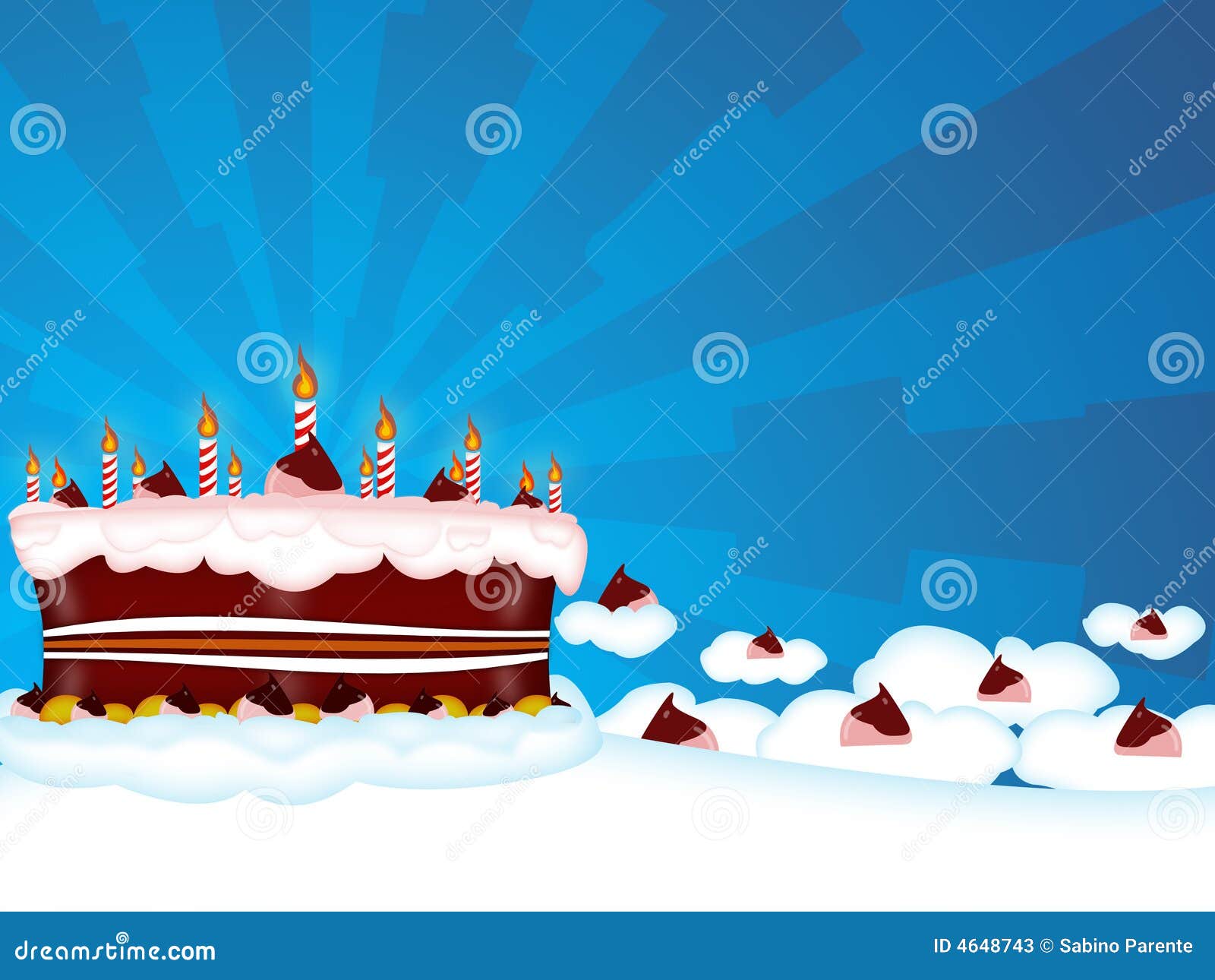 Happy birtday stock illustration. Illustration of candle - 4648743