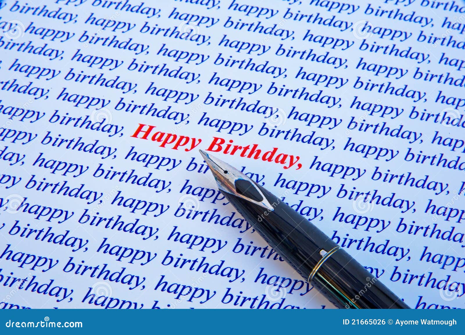 Happy Birthday. stock photo. Image of words, written - 21665026