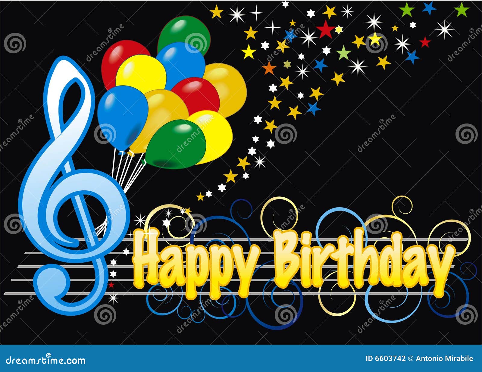 Happy birthday stock illustration. Illustration of gift - 6603742
