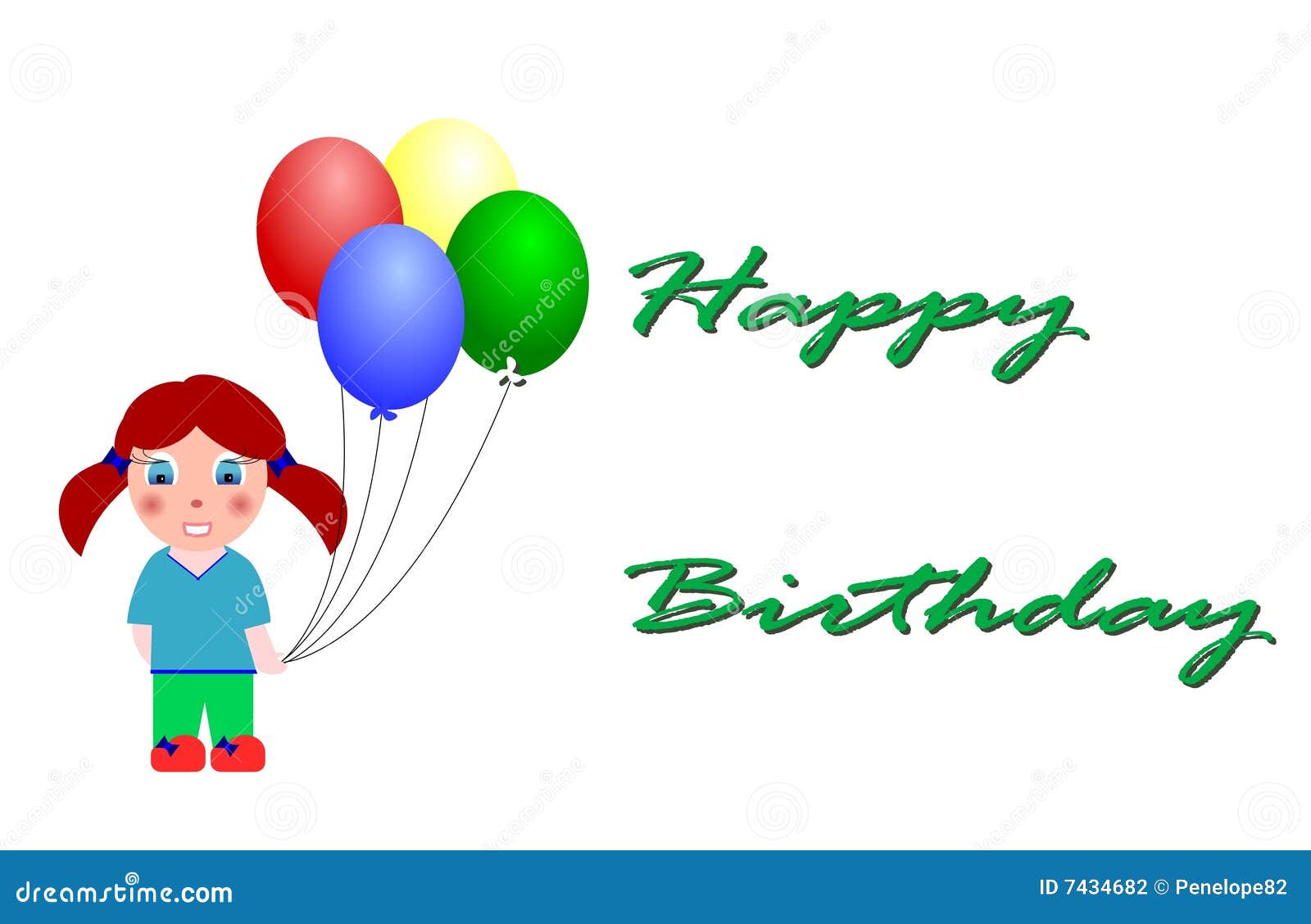 Happy Birthday stock illustration. Illustration of celebration - 7434682