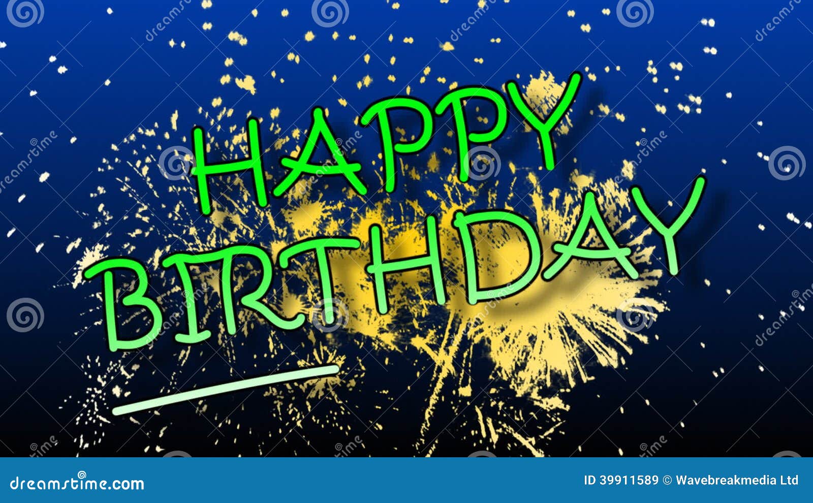 Happy Birthday Animation With Fireworks Stock Video Video Of Decoration Happiness