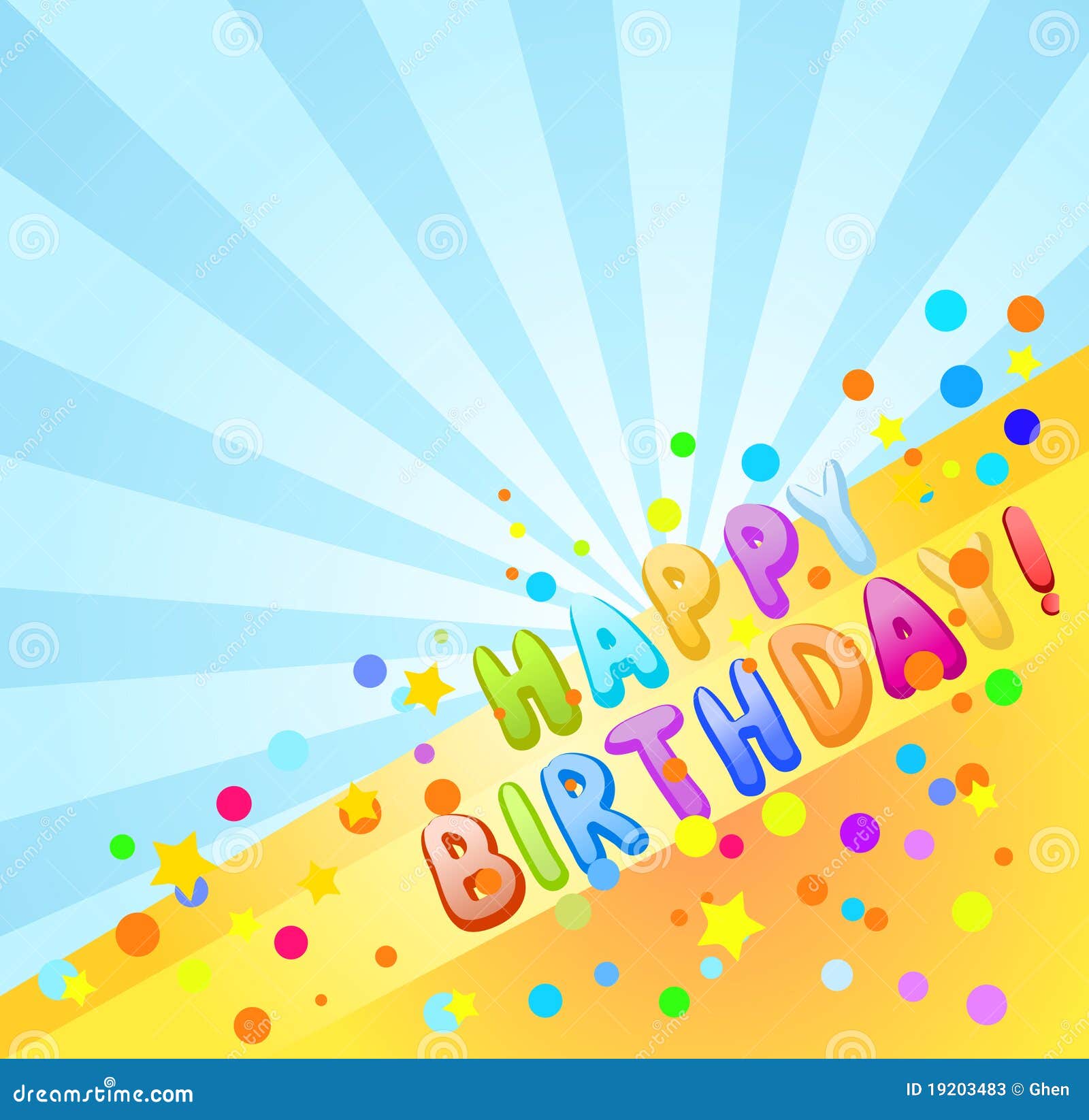 Happy birthday background stock vector. Illustration of cute - 19203483