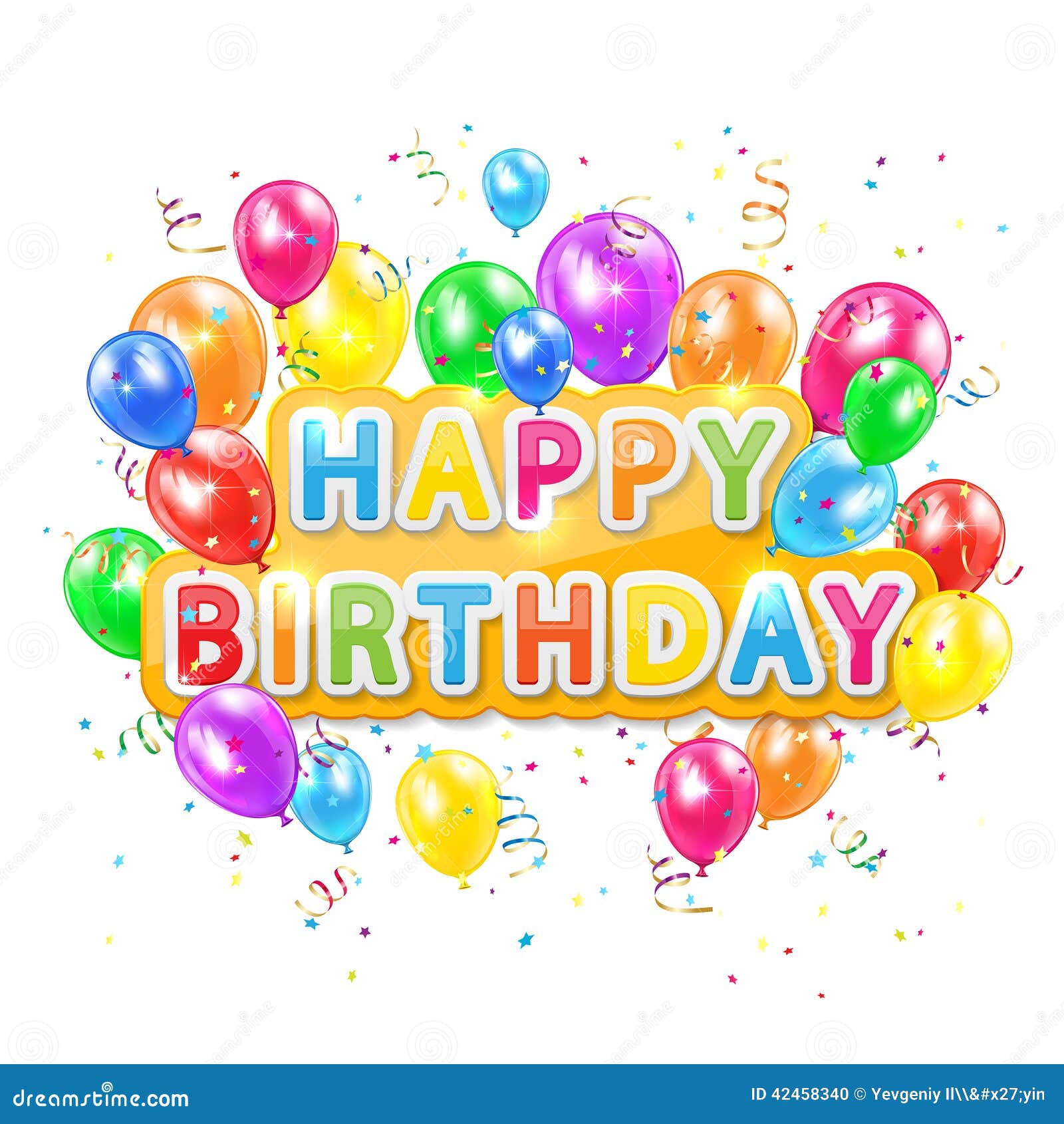 Happy birthday background stock vector. Illustration of balloon - 42458340