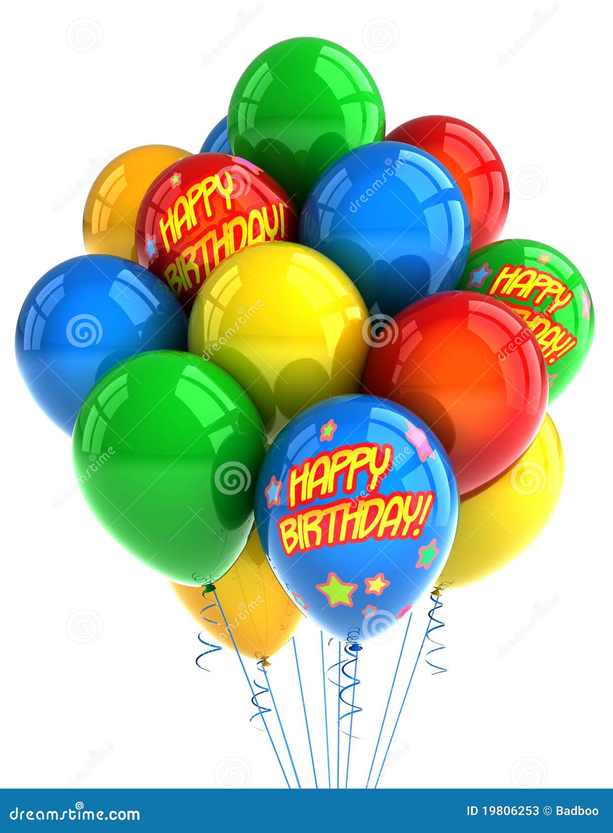 happy birthday balloons stock