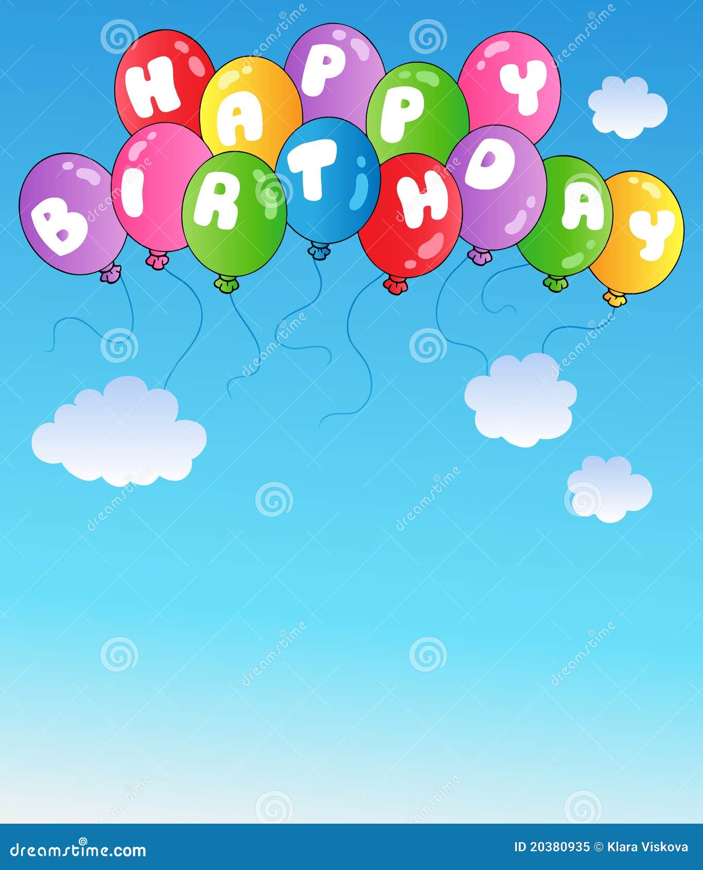Happy Birthday Balloons Sky