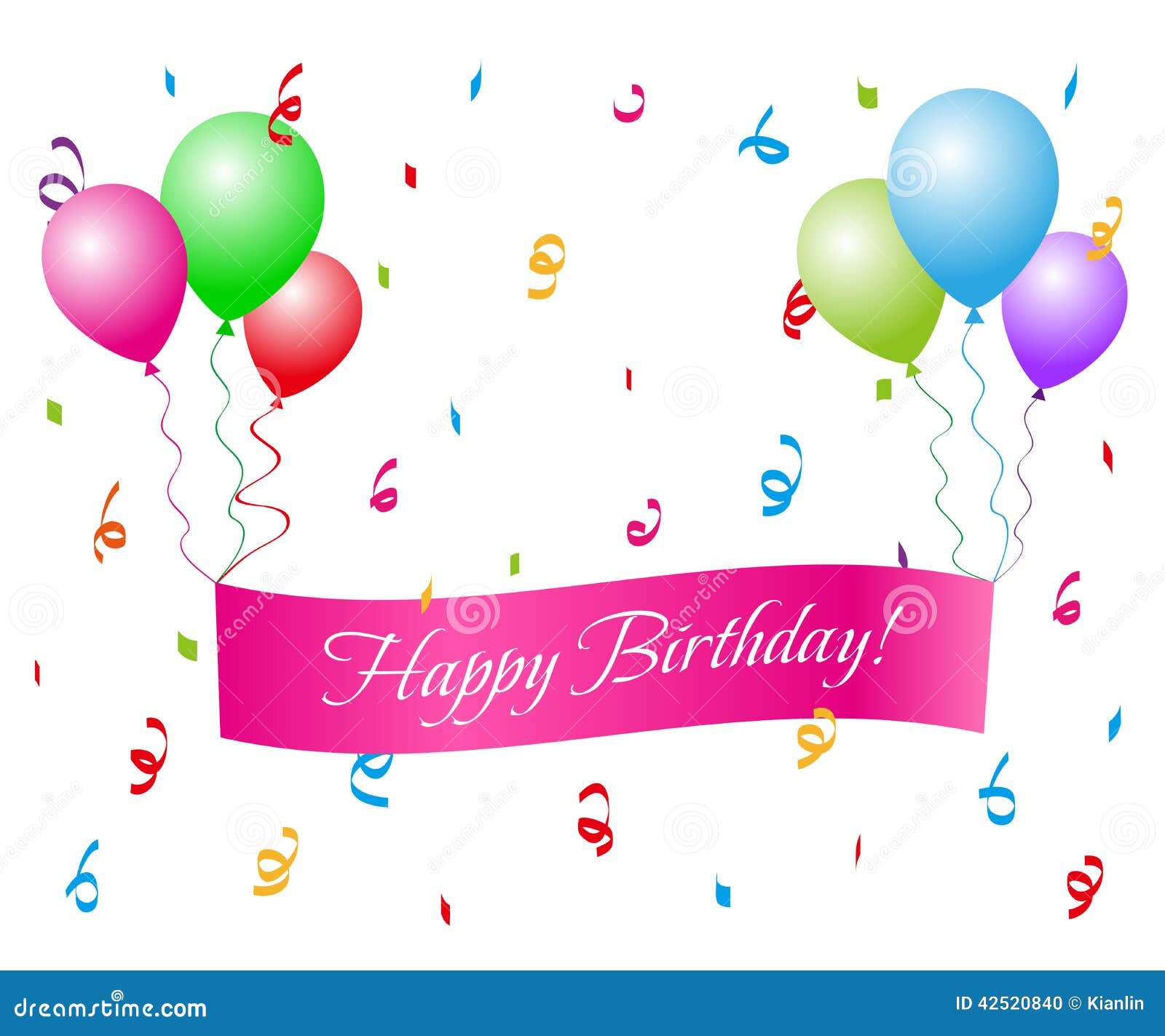 Download Happy Birthday With Balloons Stock Vector - Illustration ...