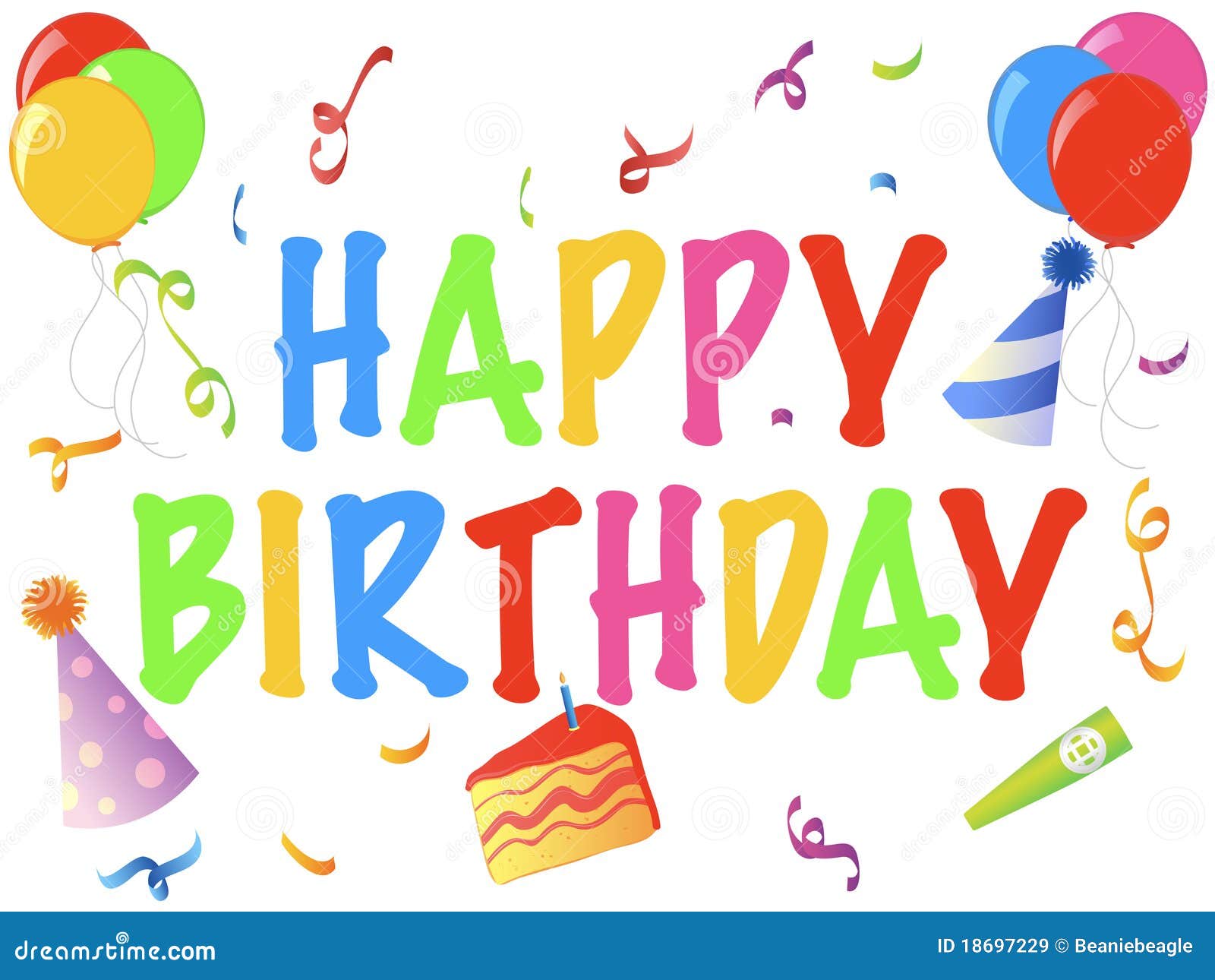 Happy Birthday Banner stock vector. Illustration of elements ...