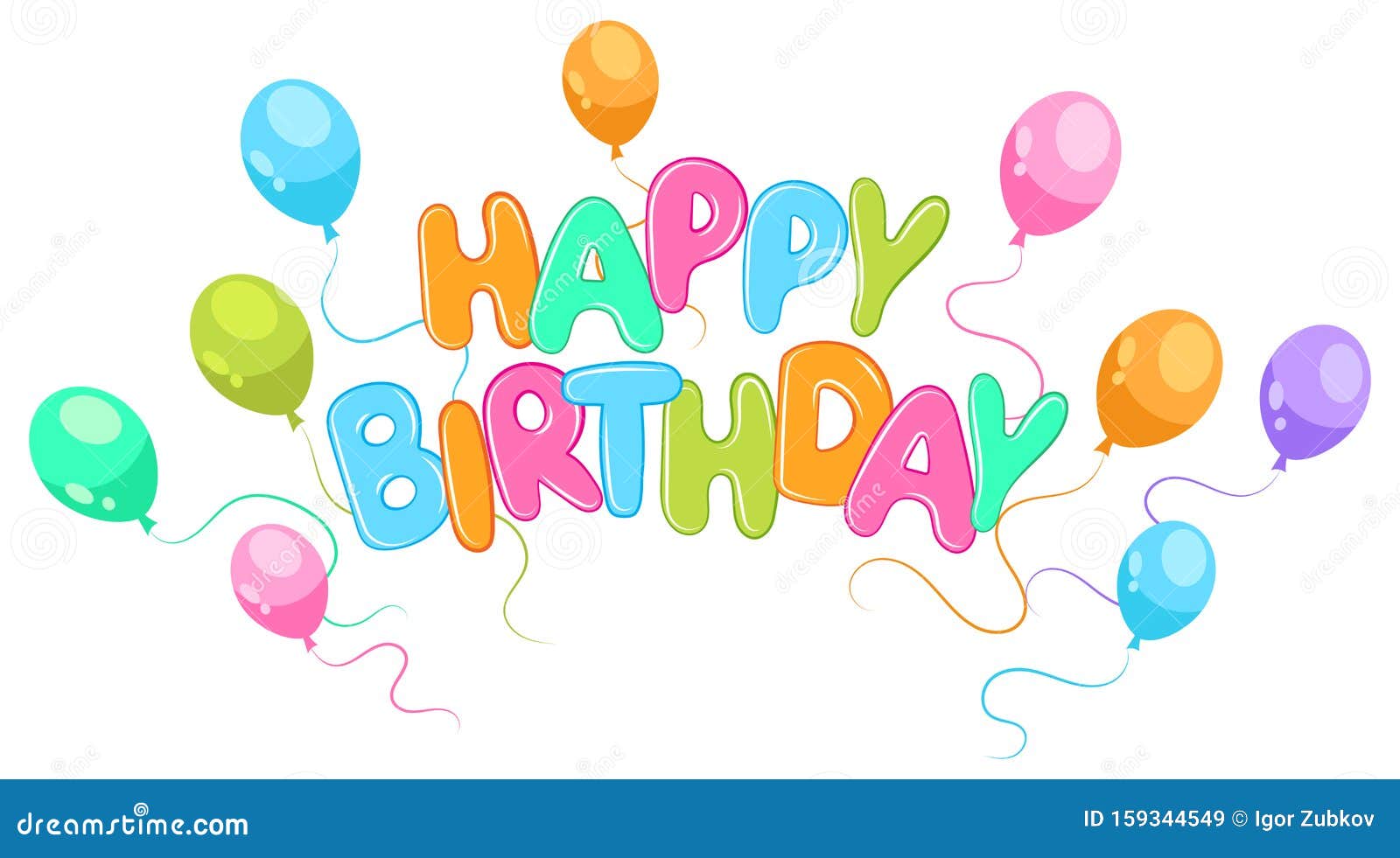 Happy Birthday Banner. Vector Illustration of a Happy Birthday ...