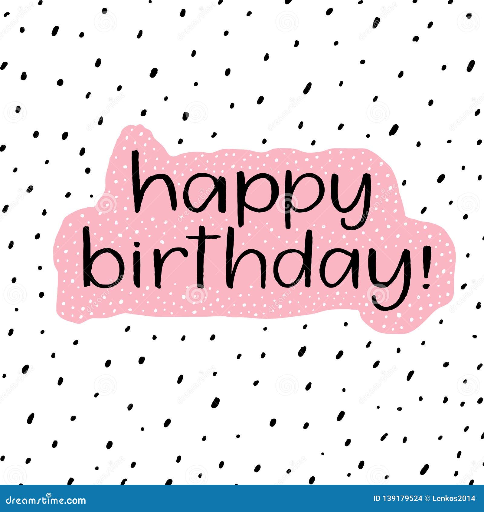 Happy Birthday. Beautiful Greeting Poster Lettering Calligraphy ...