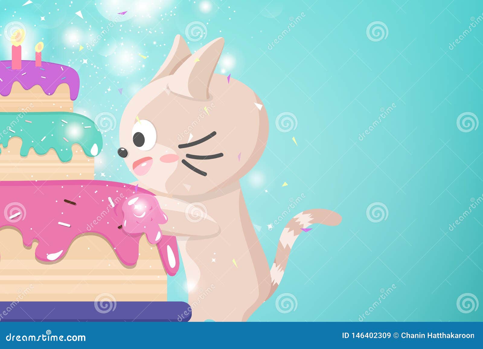 Happy Birthday with Big Cake Greeting Card, Cute Kitten Celebration Party, Confetti and Star Glitter Falling, Adorable Cat Cartoon Stock Vector - Illustration of cute, creative: 146402309 Happy Birthday with Big Cake Greeting Card, Cute Kitten Celebration Party, Confetti and Star Glitter Falling, Adorable Cat Cartoon Stock Vector - Illustration of cute, creative: 146402309