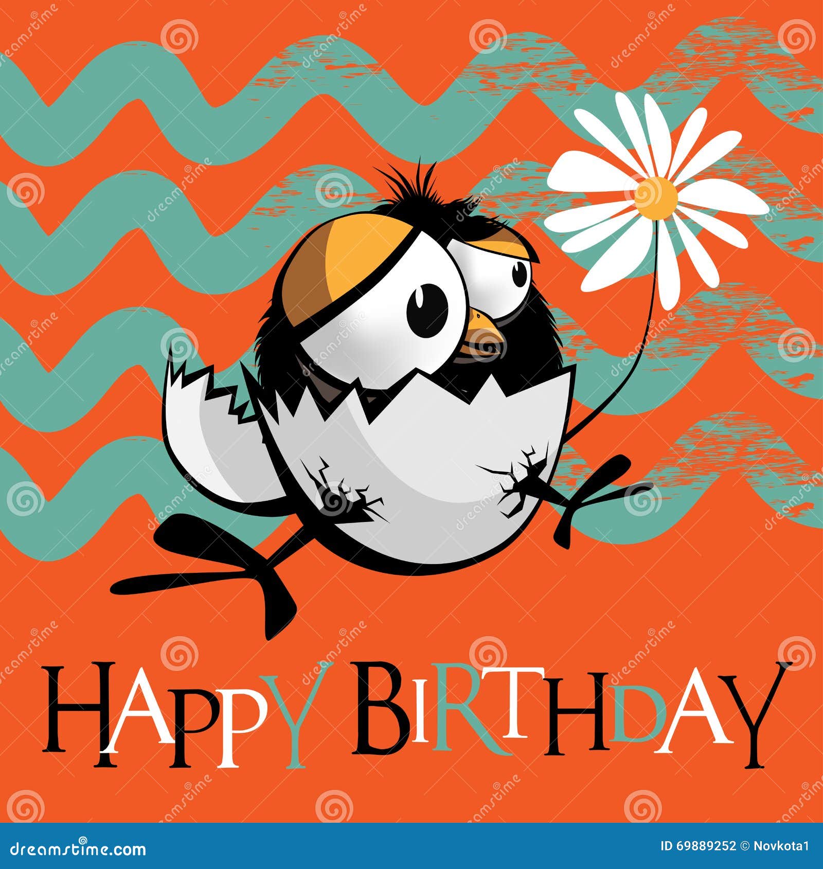 Happy Birthday birds stock illustration. Illustration of love 69889252