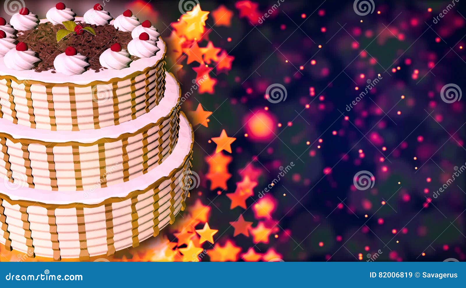 Happy Birthday Cake. Loopable Abstract Background. Stock Video ...