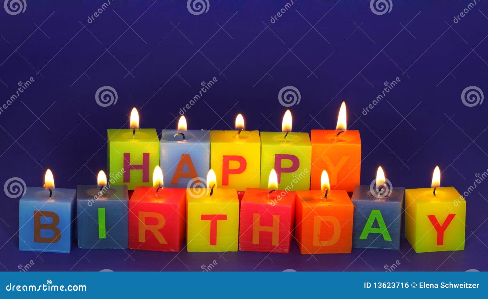 Happy birthday candles stock photo. Image of holiday 13623716