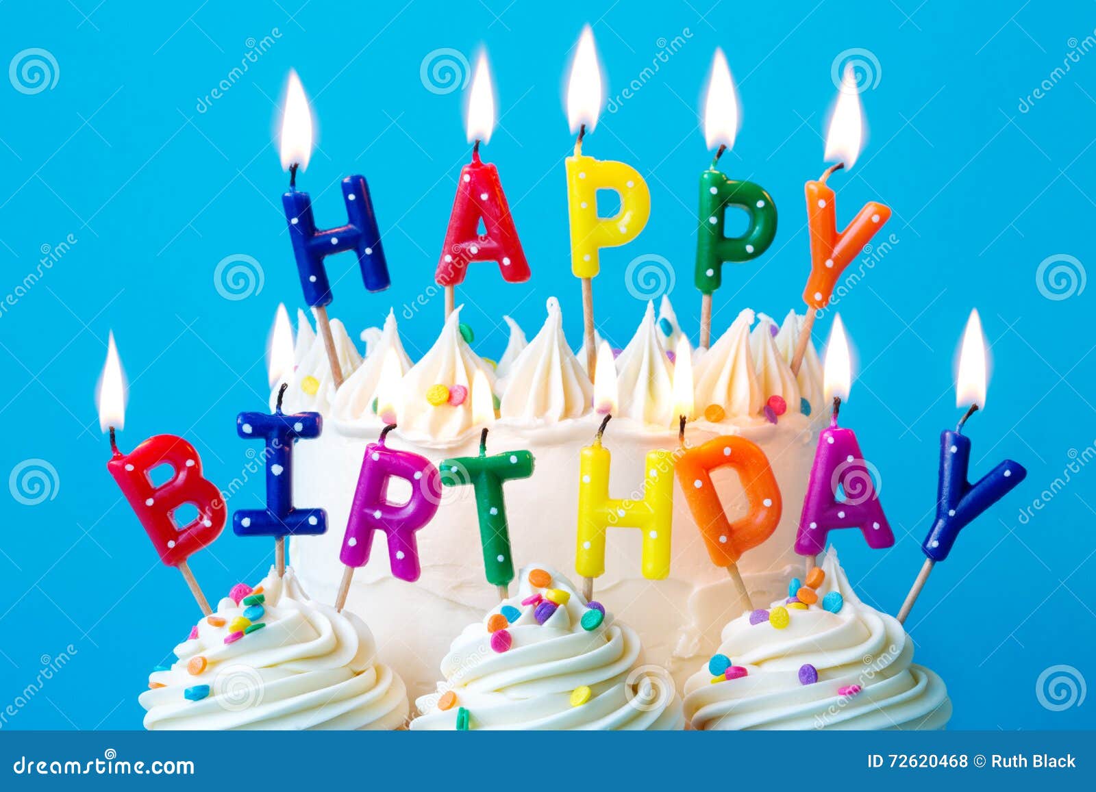 Happy birthday candles stock photo. Image of bright, text 72620468